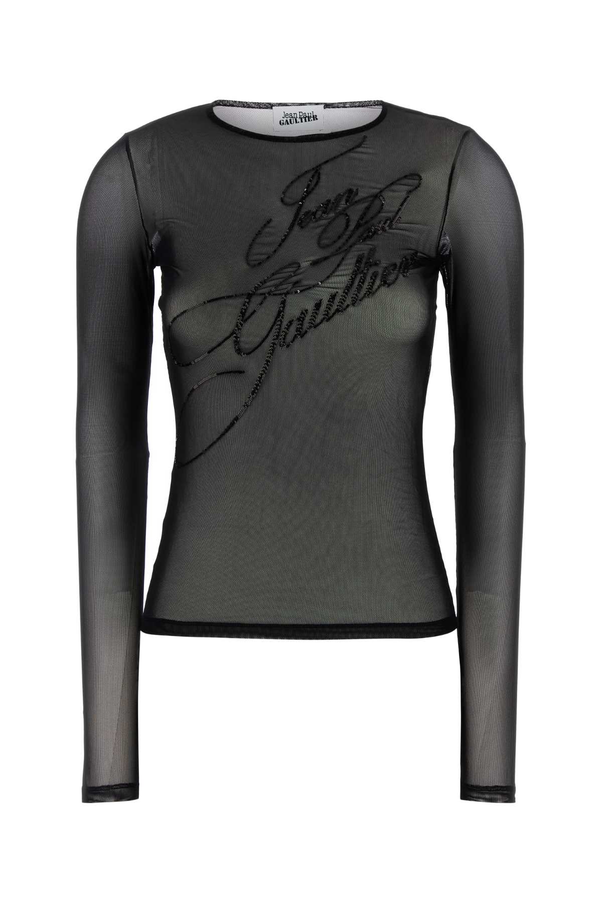 Jean Paul Gaultier Black Tulle The Sequin Top