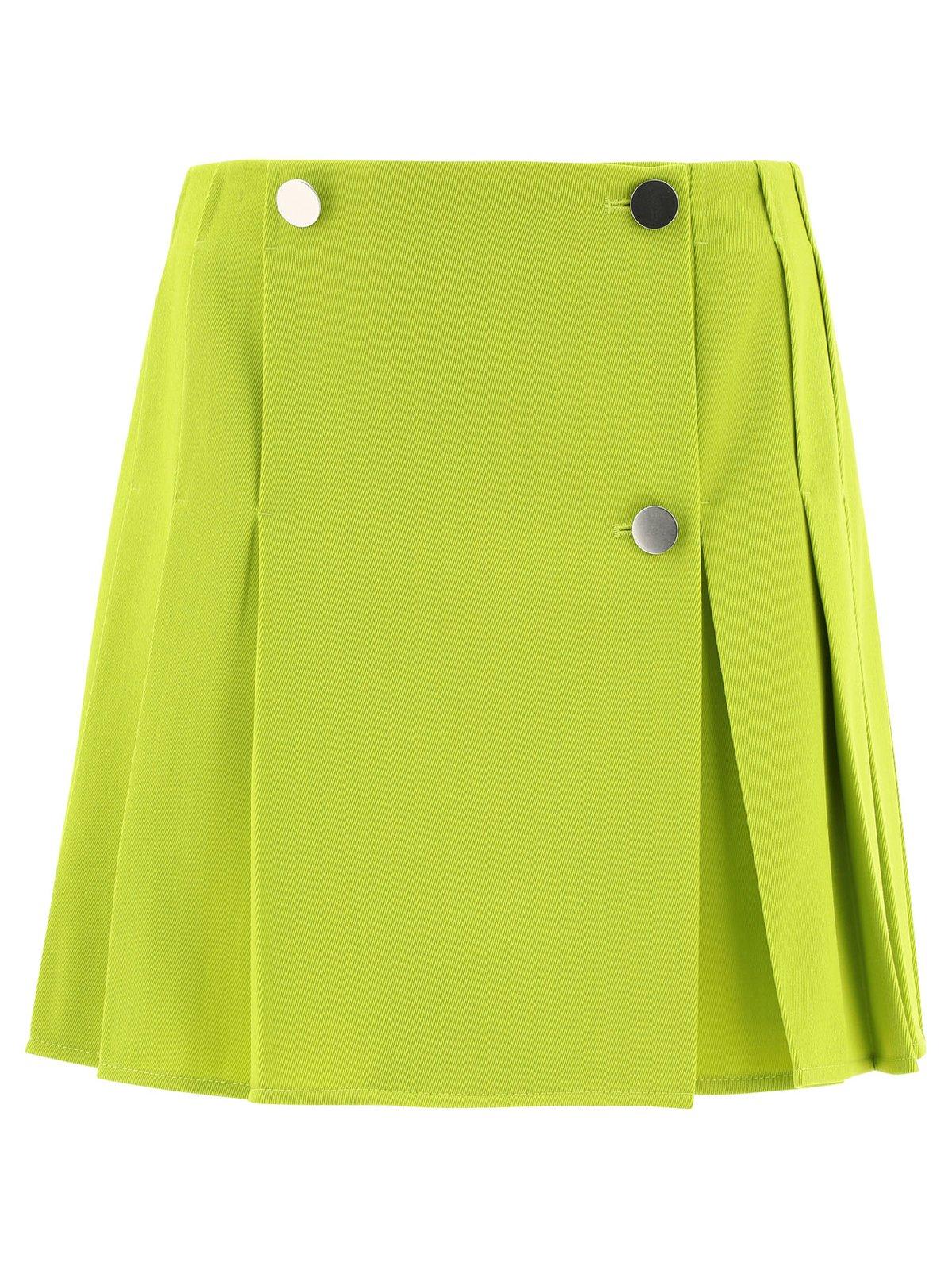Bottega Veneta High Waist Pleated Mini Skirt