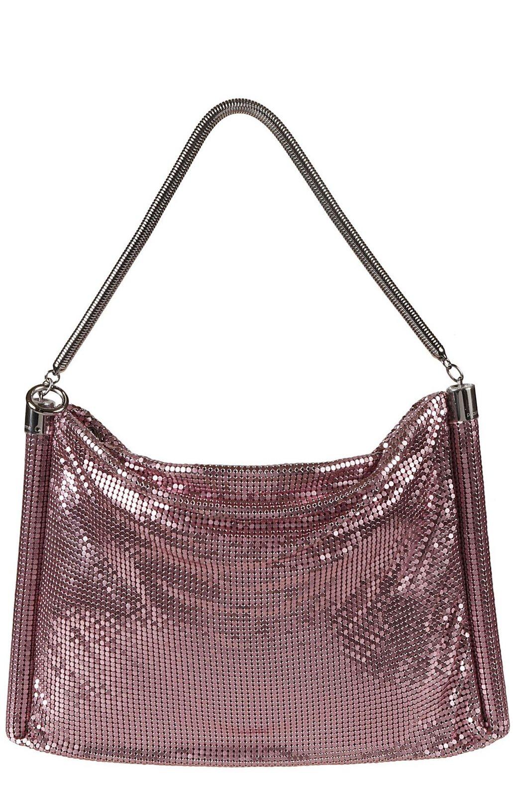 Paco Rabanne Metallic Zipped Shoulder Bag
