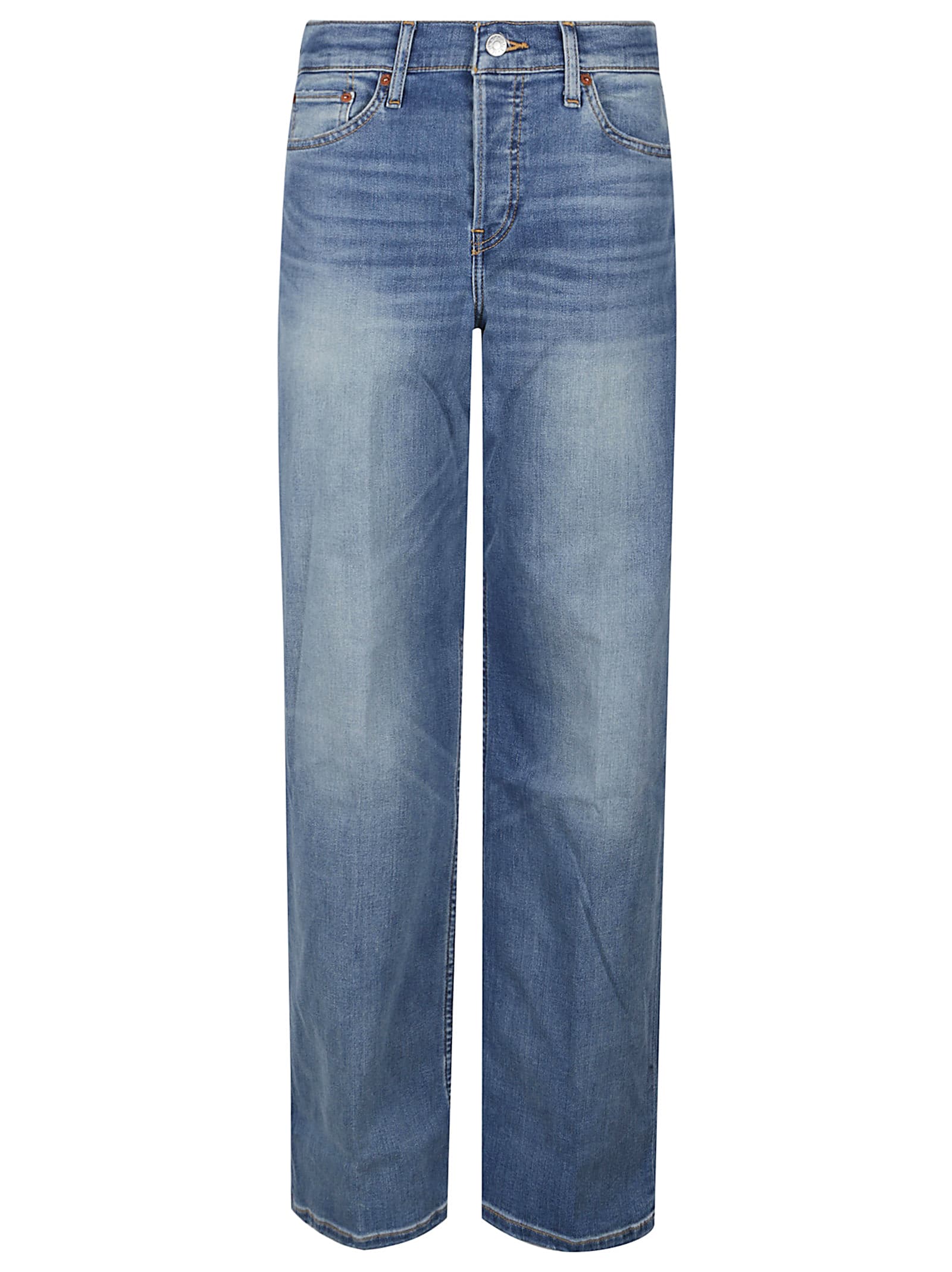 RE/DONE Mid Rise Wide Leg Jeans