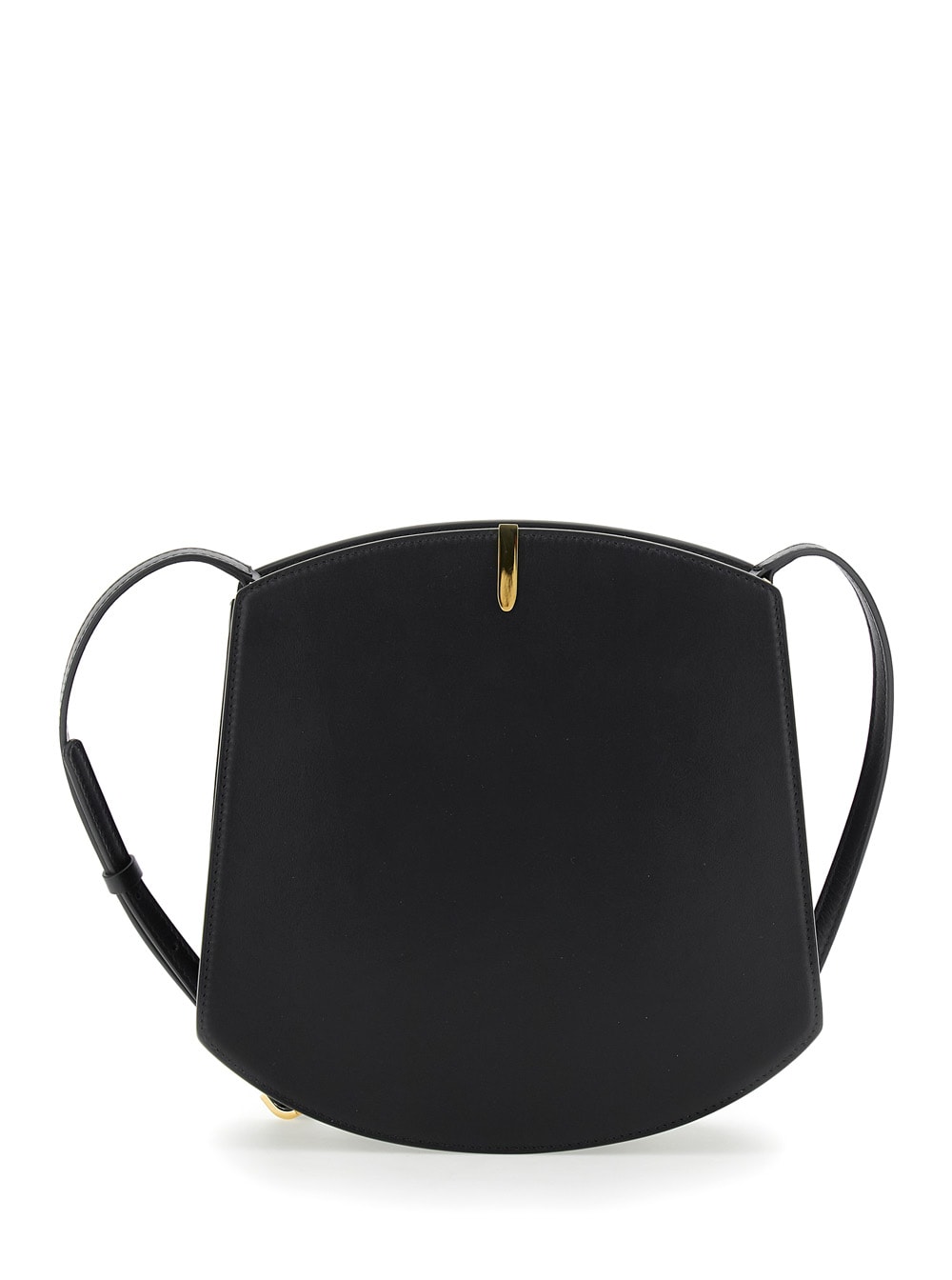 Savette florence Black Crossbody Bag With Magnetic Strap Closure In Leather Woman
