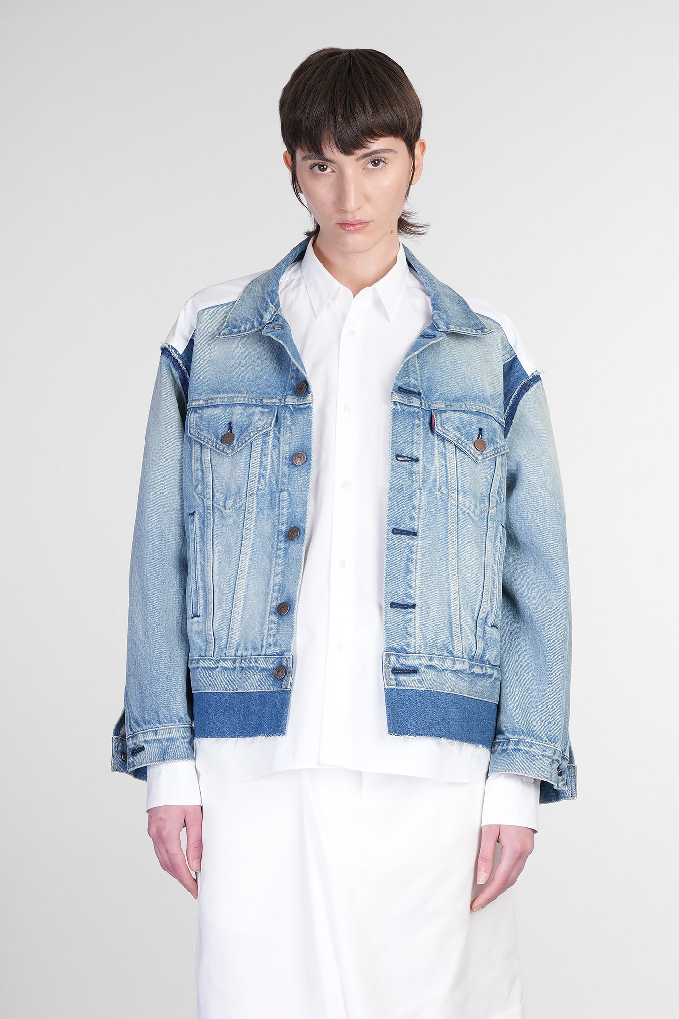 Junya Watanabe Shirt In Blue Cotton