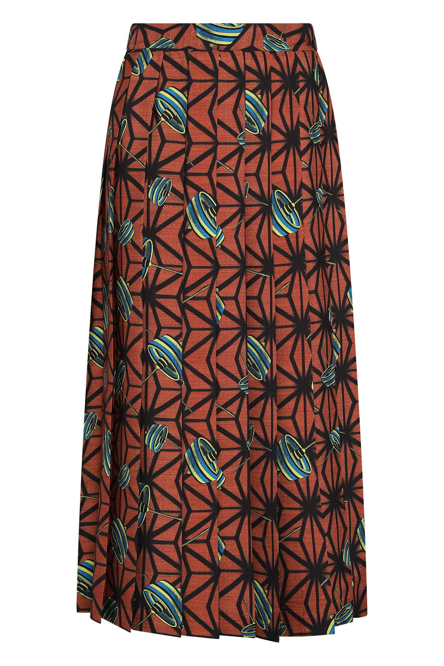 Stella Jean Printed Pleated Skirt