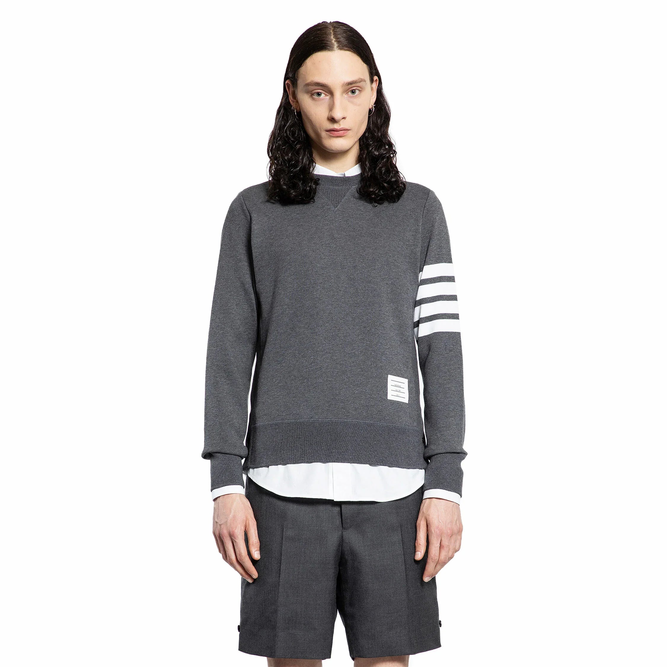 THOM BROWNE MAN GREY SWEATSHIRTS
