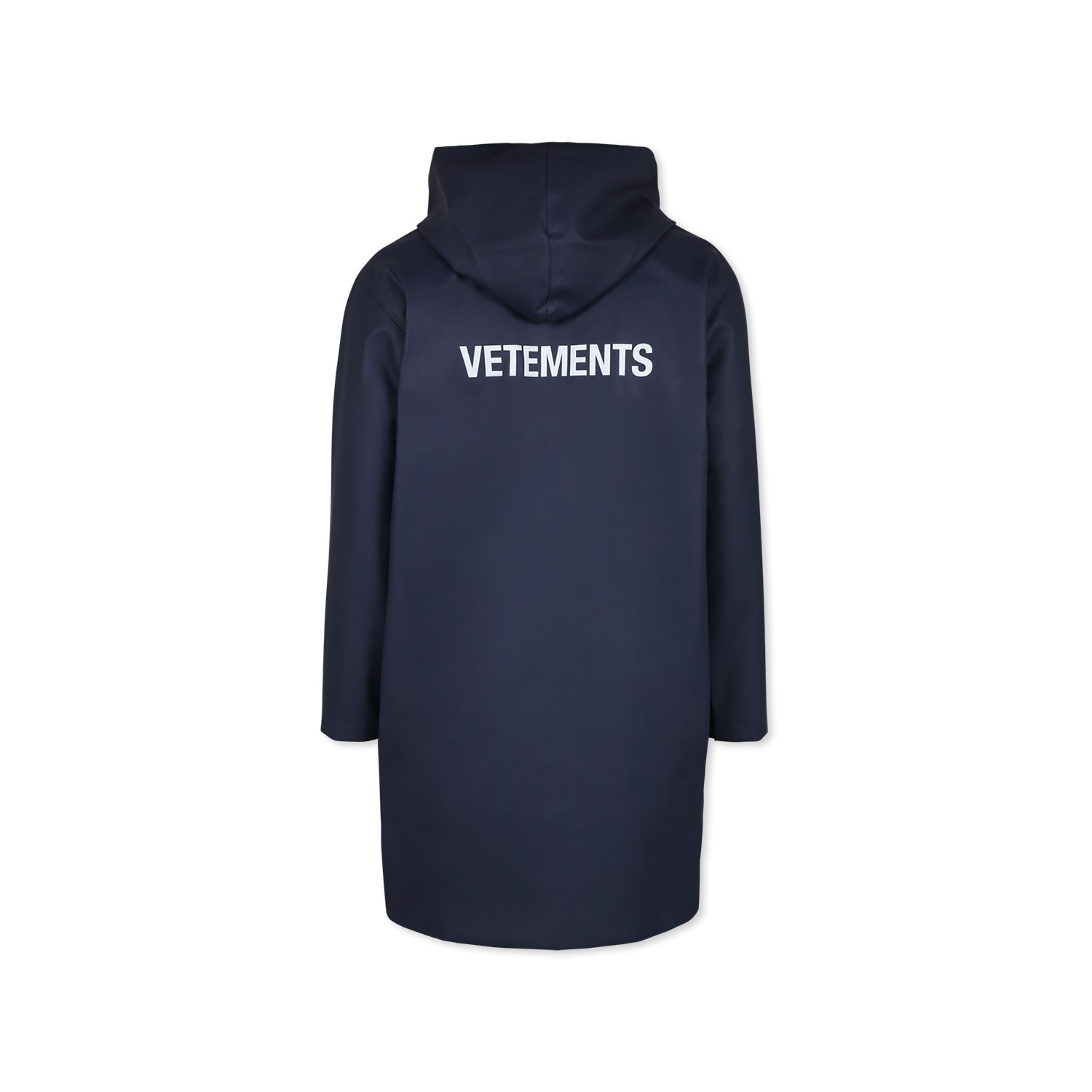 VETEMENTS Blue Raincoat For Kids With Logo