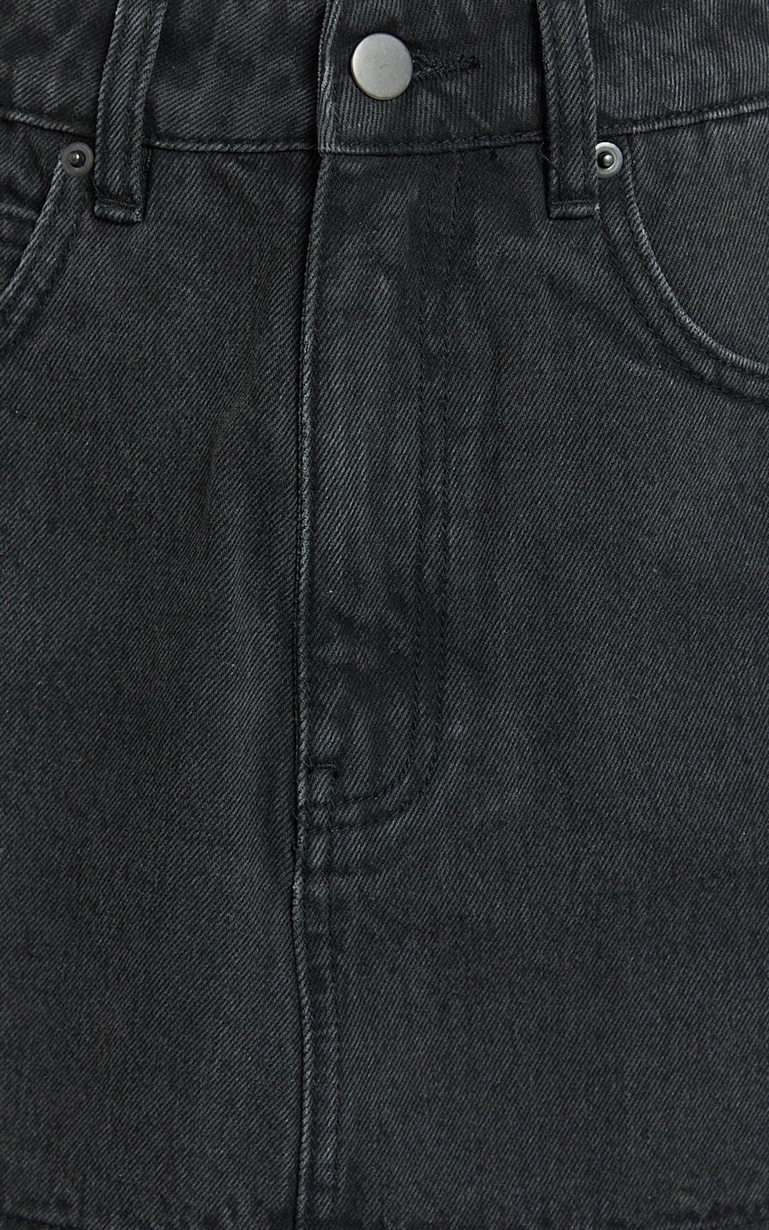 Harriet Skort - Mid Waisted Recycled Denim Skort in Black