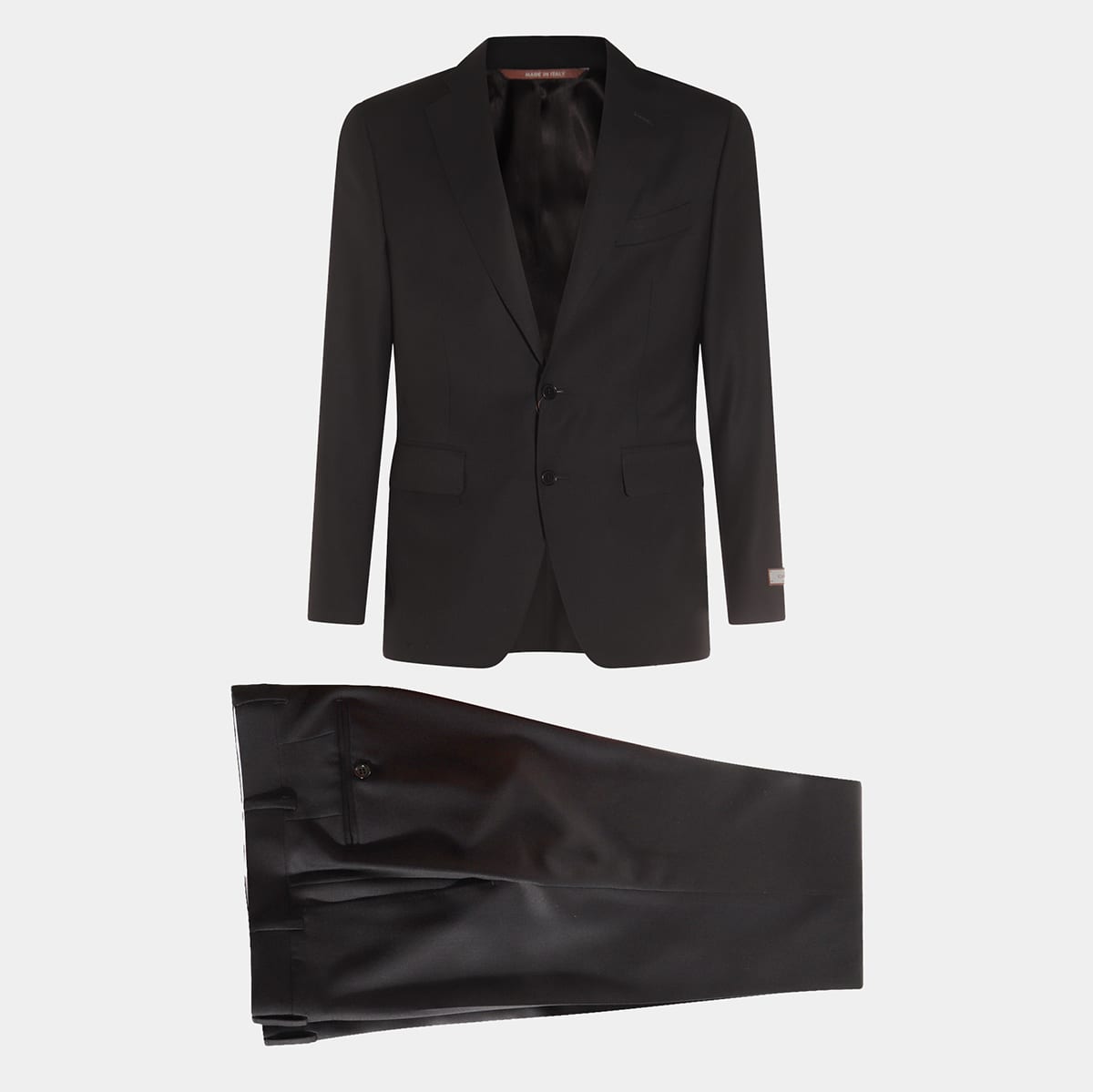 Canali Black Wool Suits