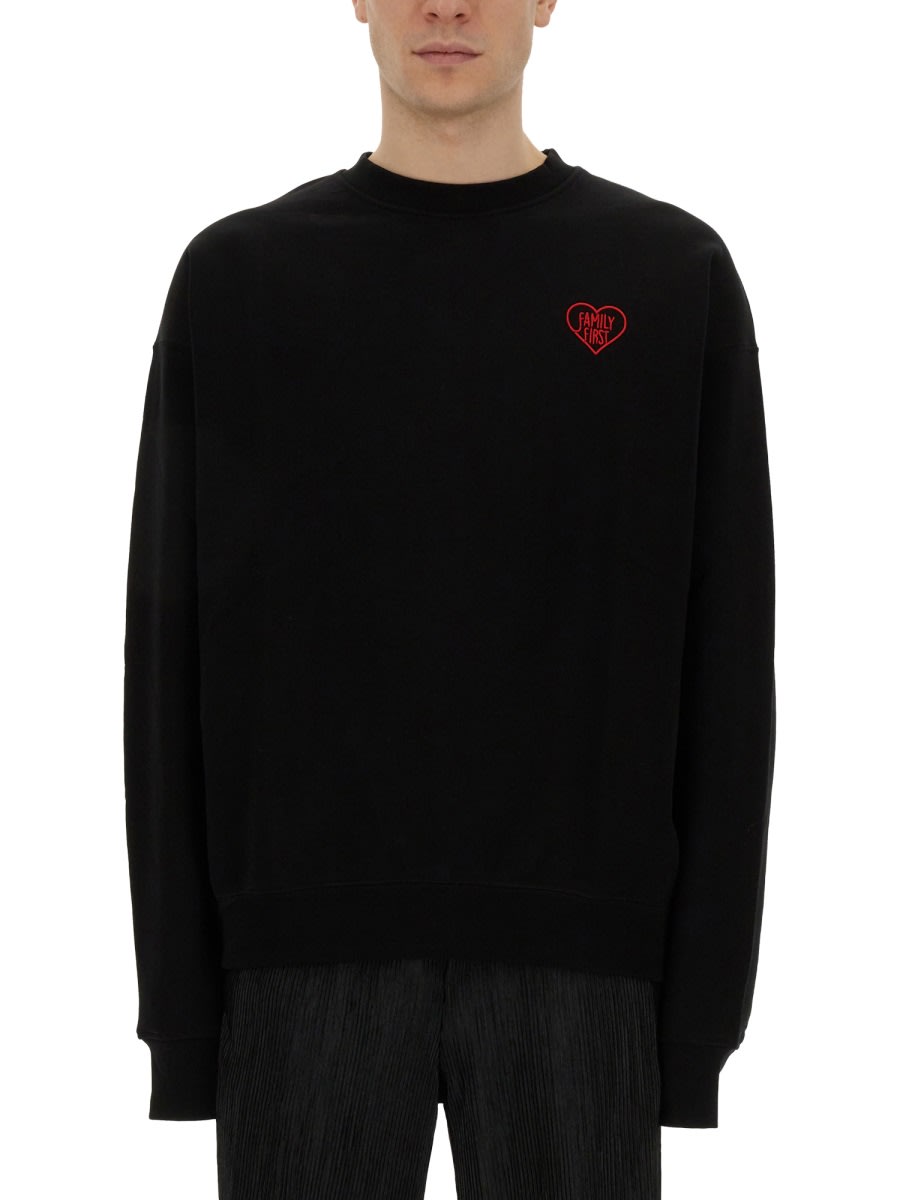 Family First Milano Sweatshirt With Heart Embroidery