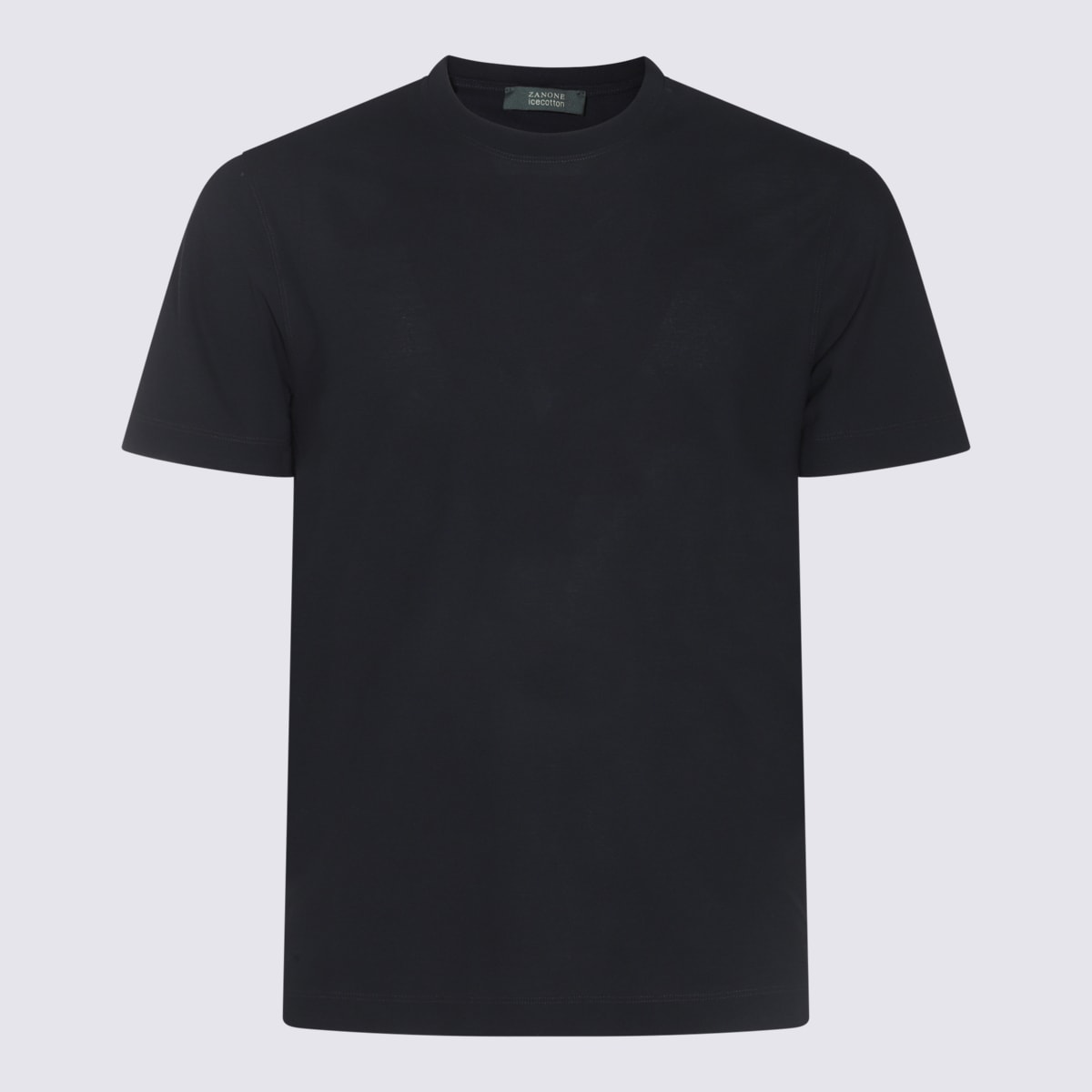 Zanone Blue Cotton T-shirt