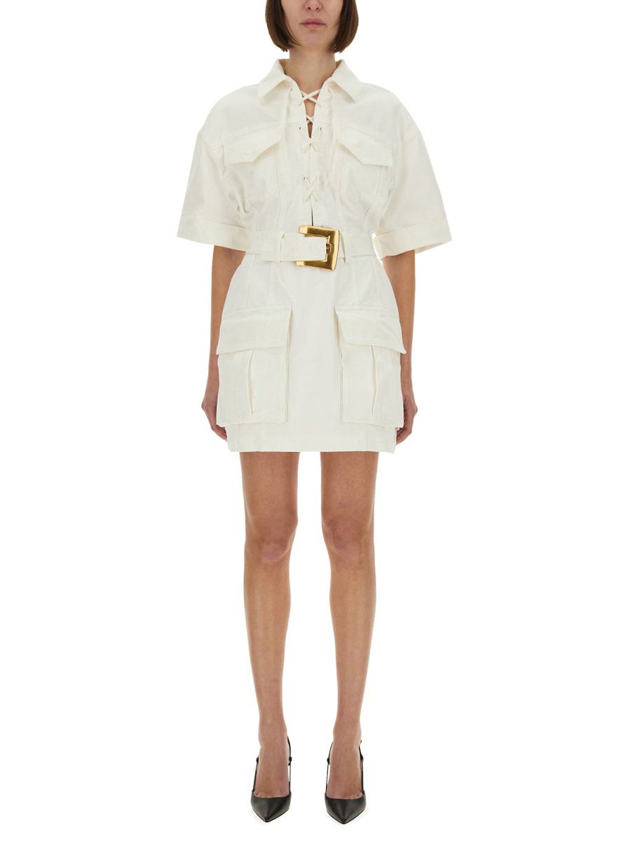 Balmain 棉质华达呢短款连衣裙