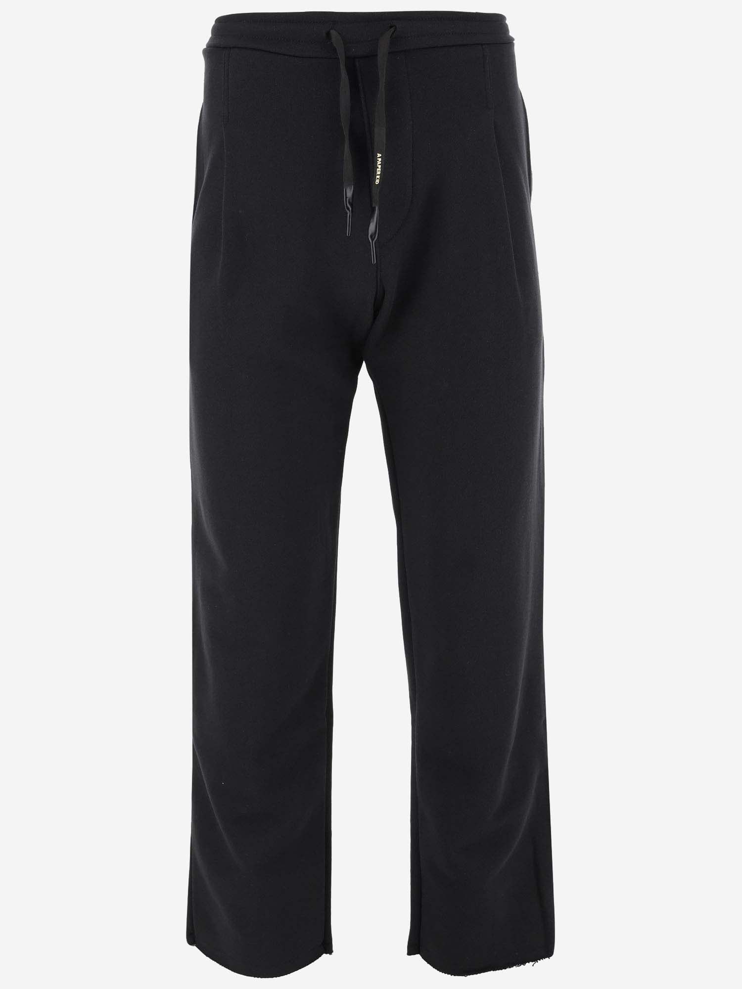 A Paper Kid Cotton Sport Pants With Logo