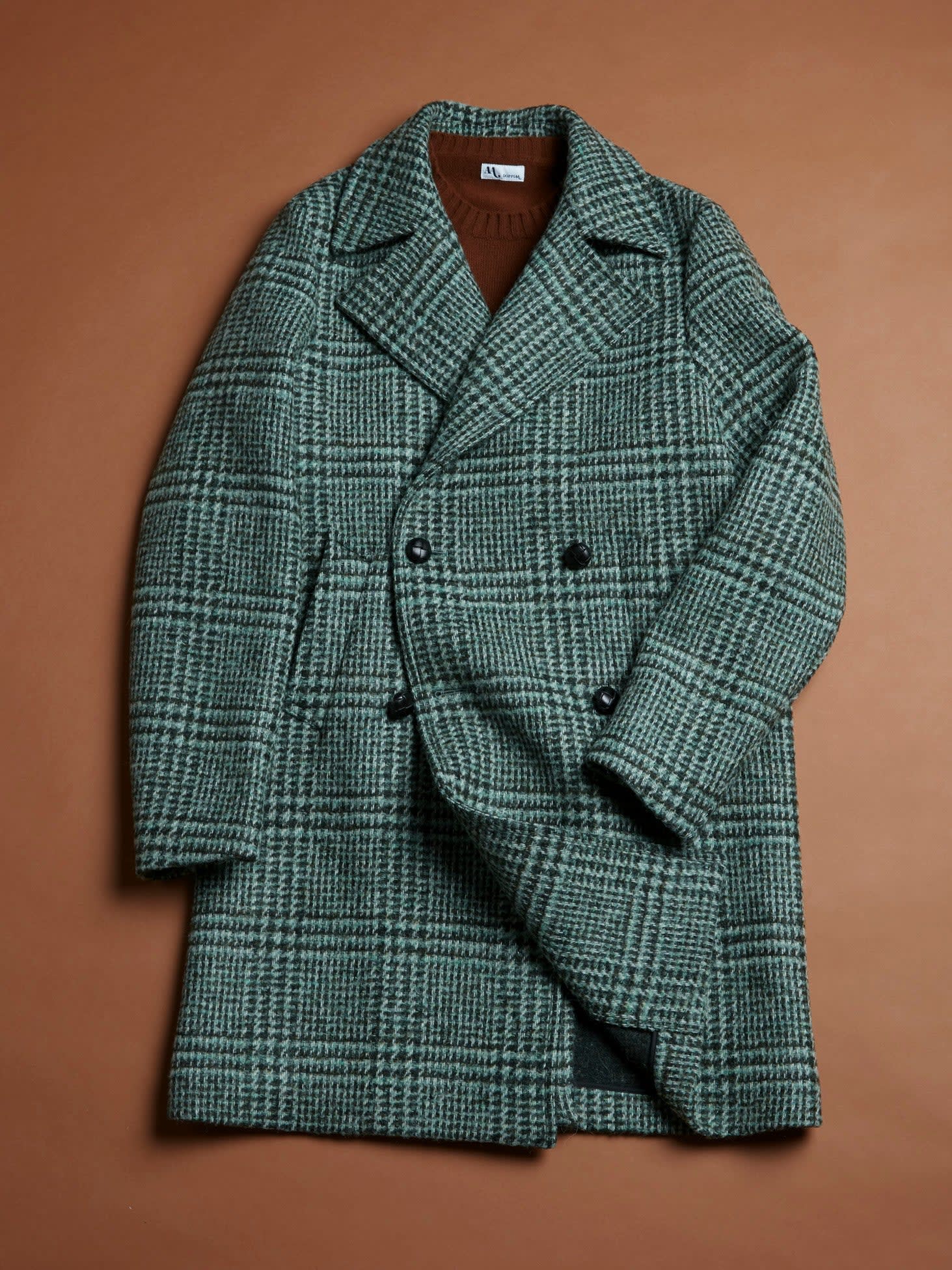 doppiaa Aalbany Double Breasted Checked Coat