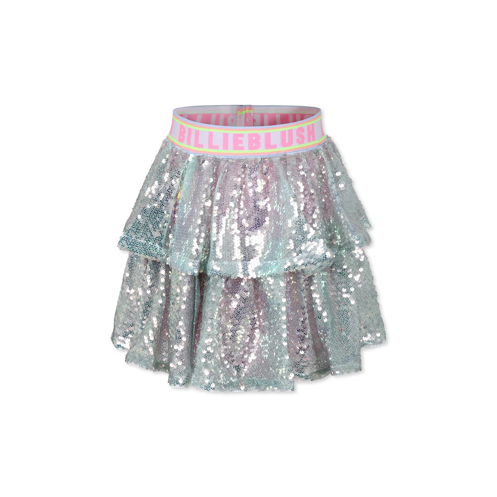 Billieblush Silver Skirt For Girl With Logo