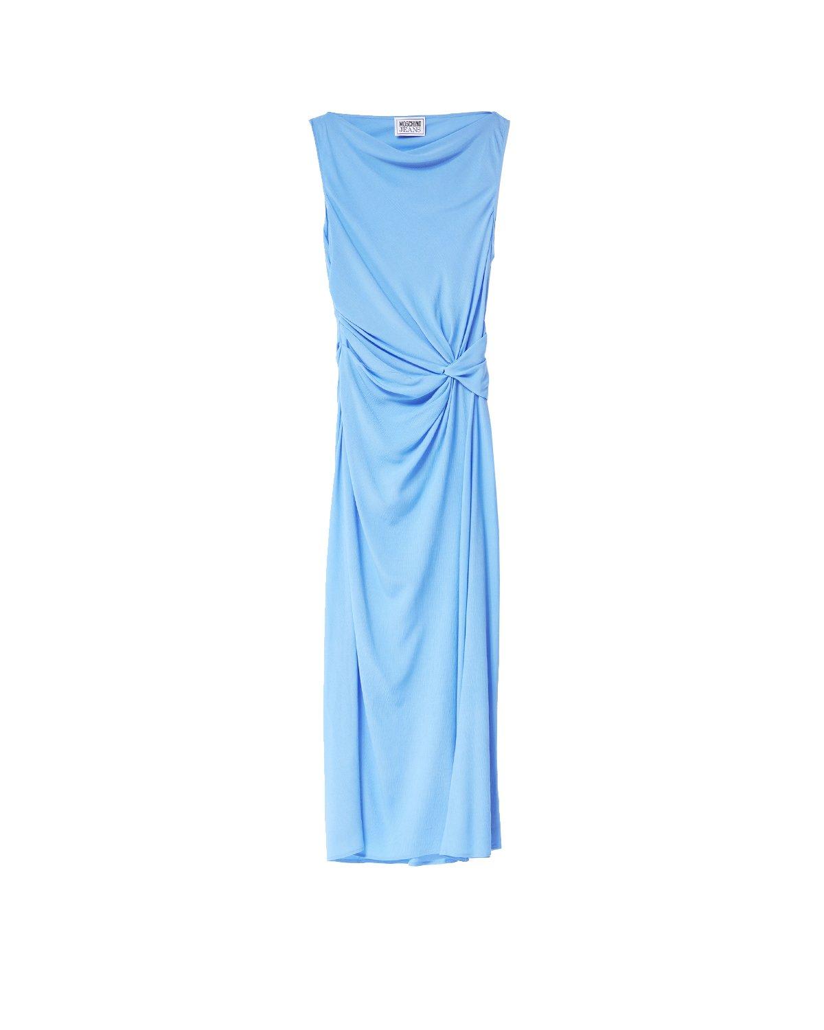 M05CH1N0 Jeans Sleeveless Crepe Midi Dress
