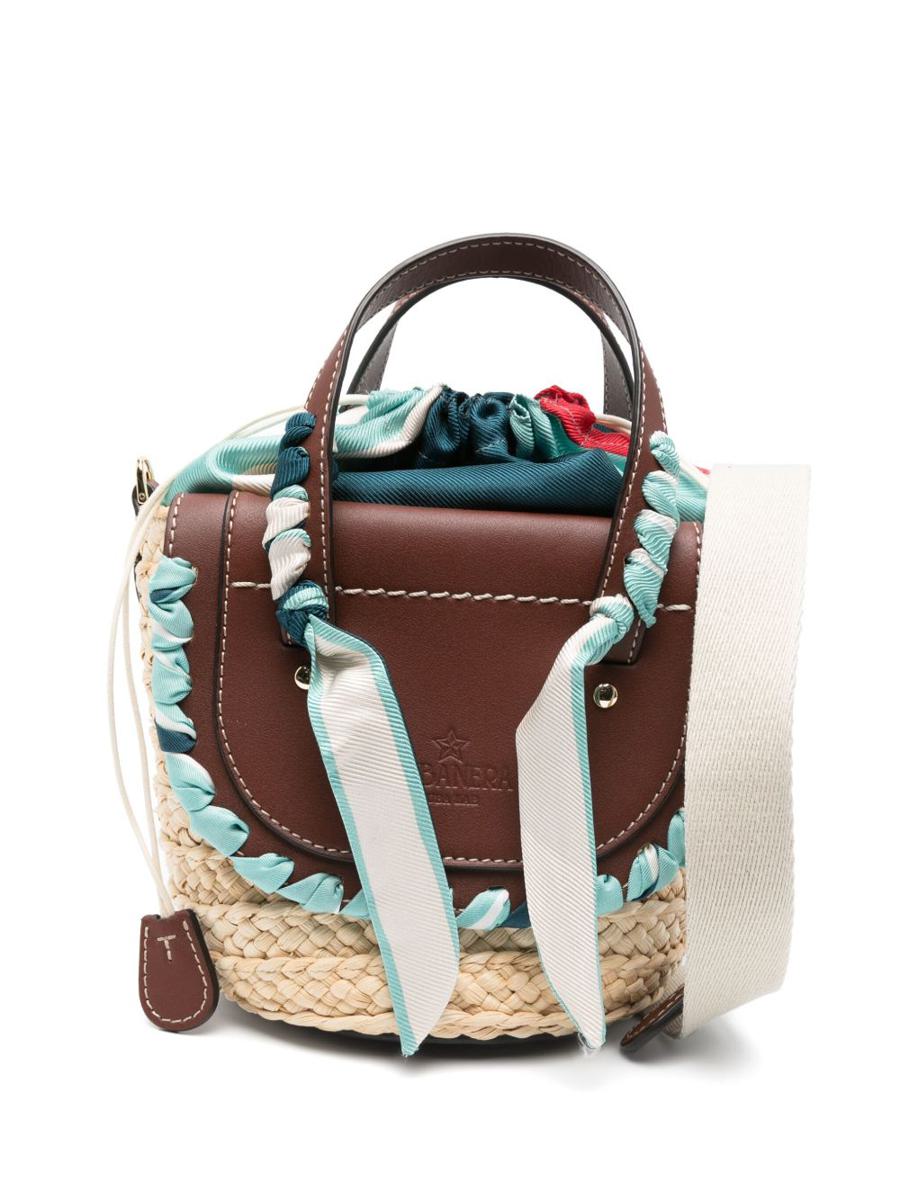 Cuba Lab 'Habanera Silk - Skydream' Brown Tote Bag