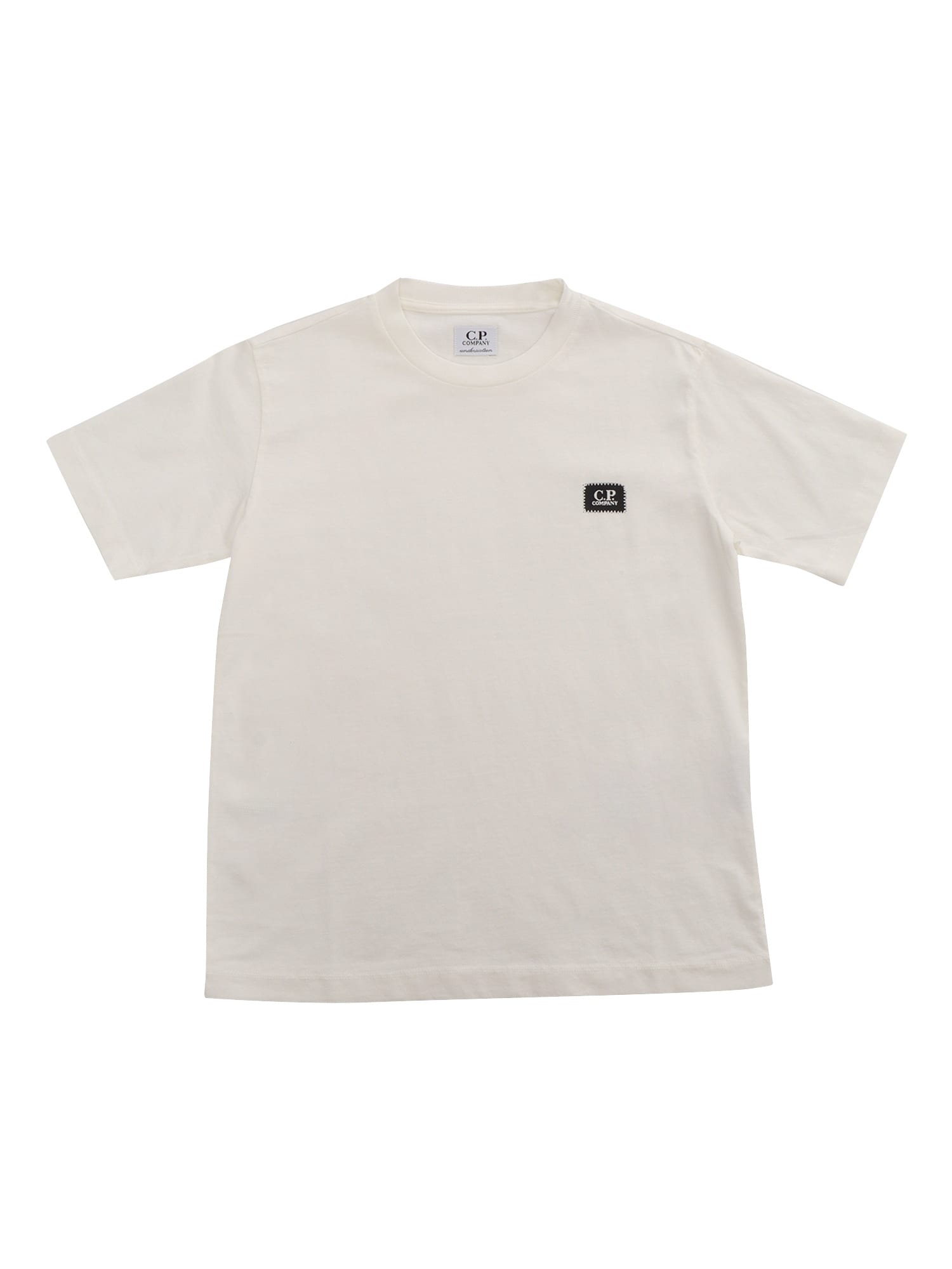 C. P. Company Undersixteen White T-shirt With Logo