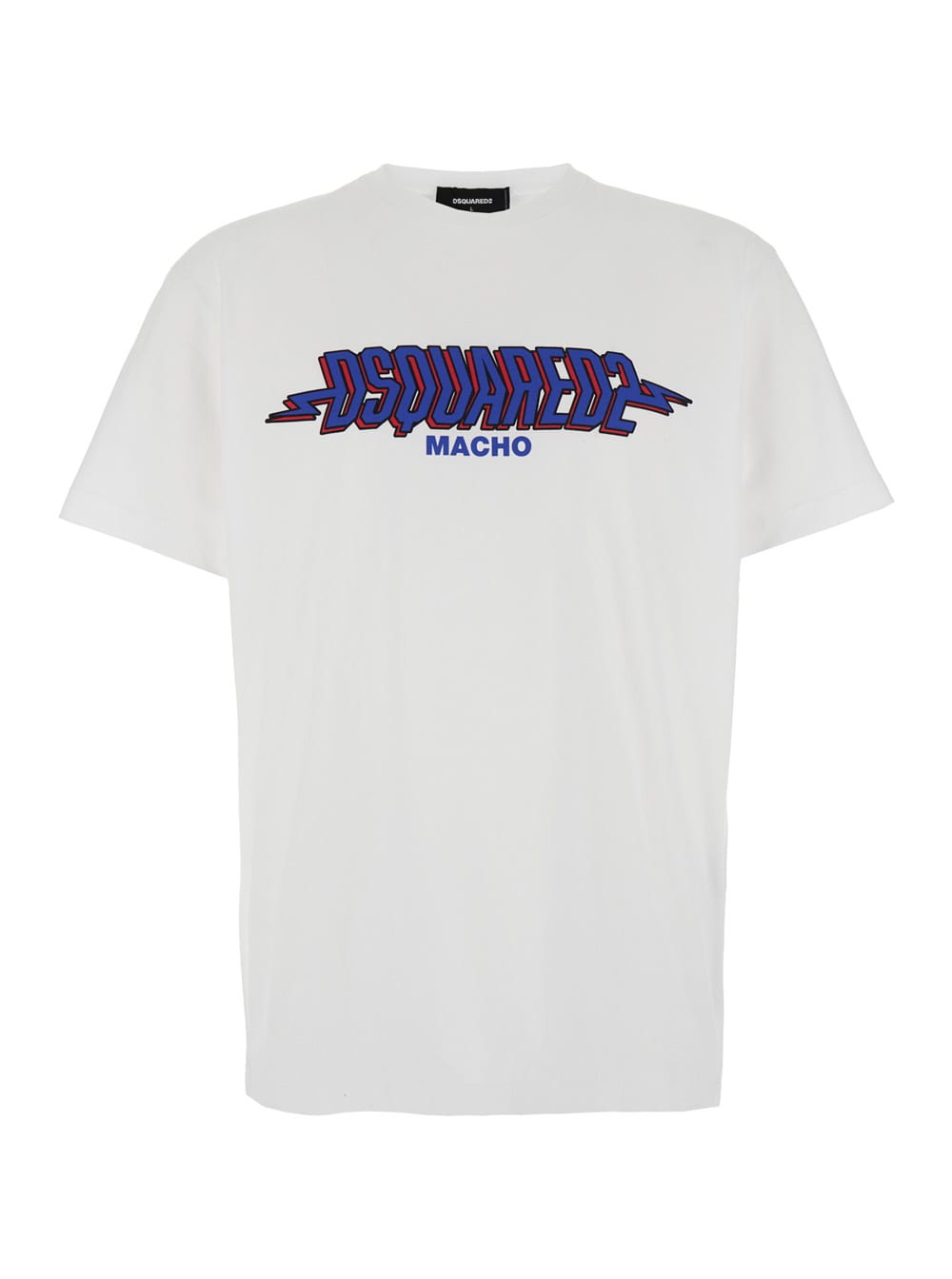 Dsquared2 White Crewneck T-shirt With Logo Print