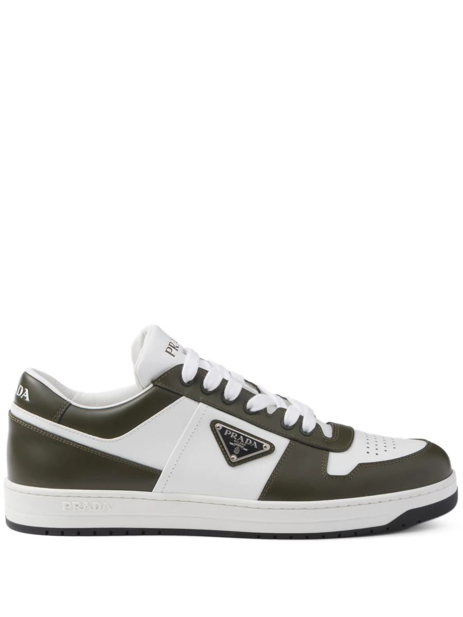 Prada Downtown Colour-Block Leather Sneakers