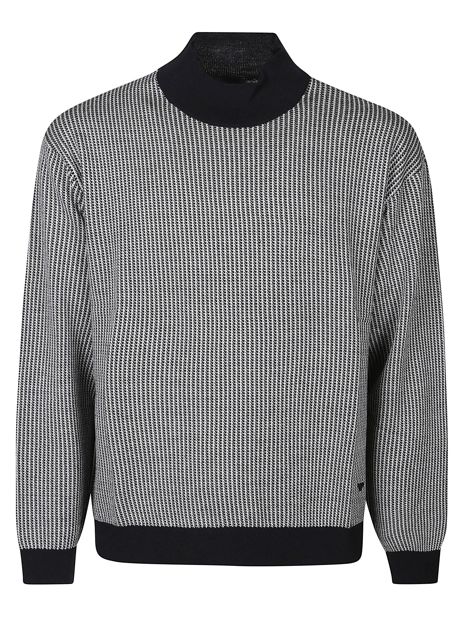 Emporio Armani Logo贴布高领毛衣