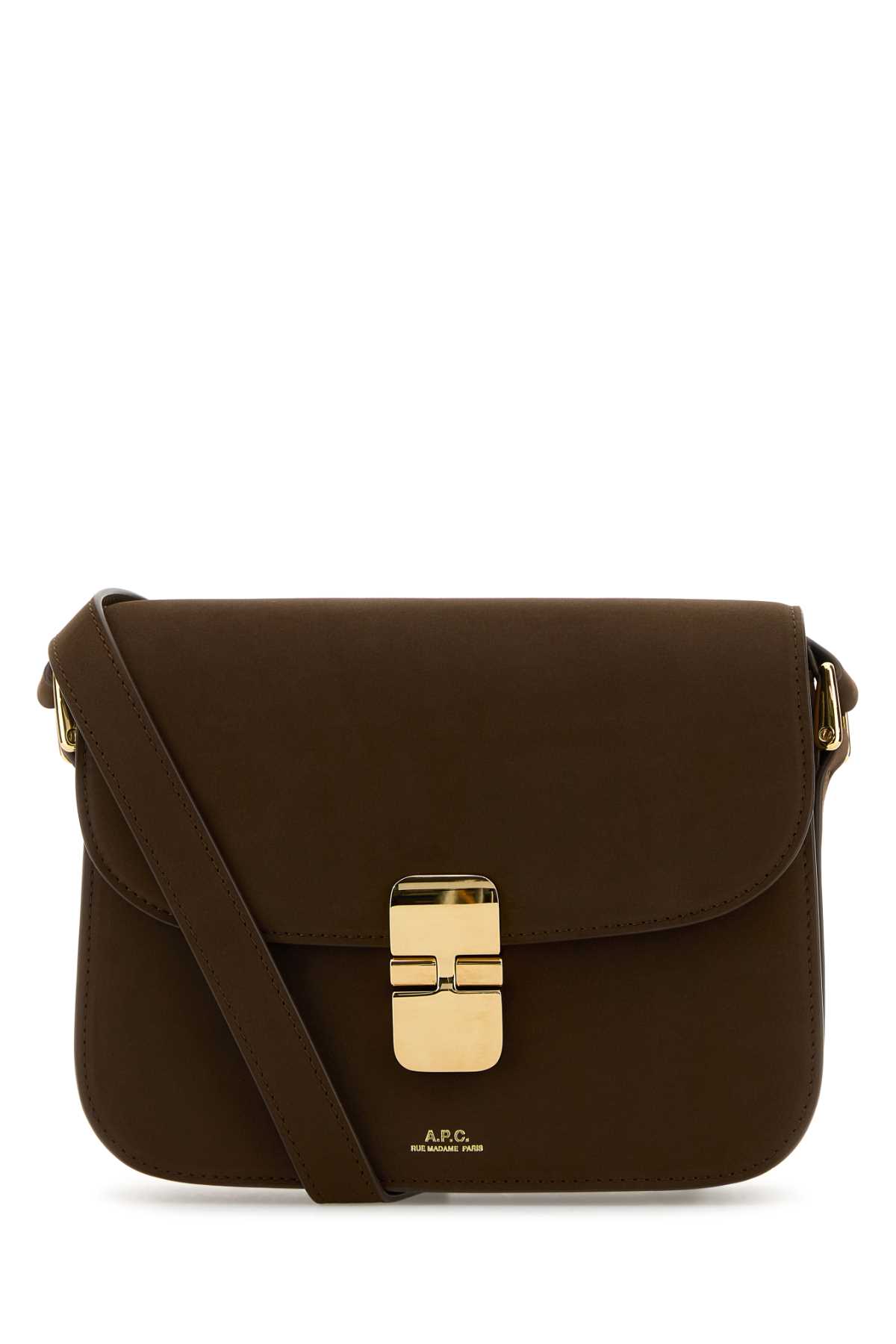 A. P.C. Brown Leather Small Grace Crossbody Bag