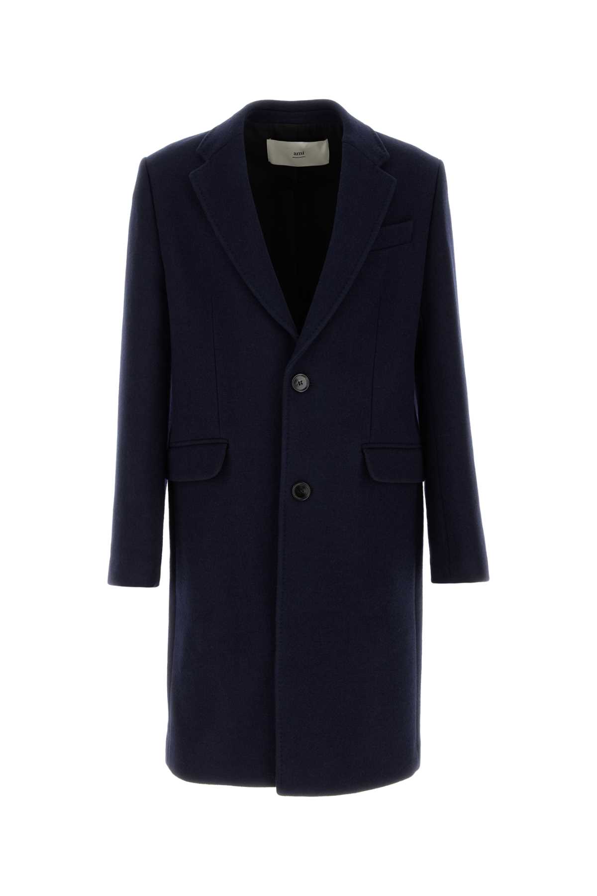 Ami Alexandre Mattiussi Midnight Blue Wool Coat