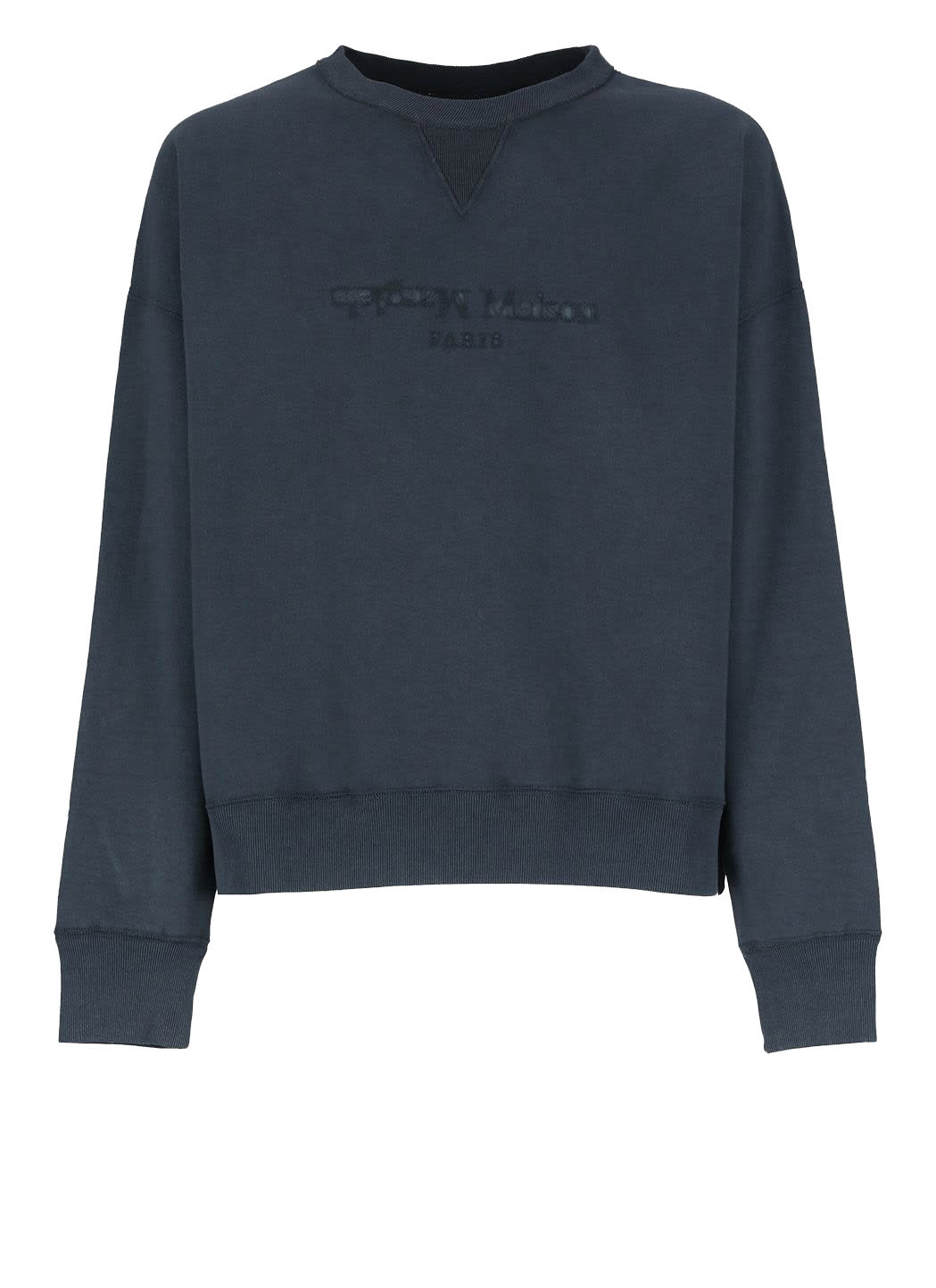 Maison Margiela Crew-neck Sweatshirt With Reverse Logo