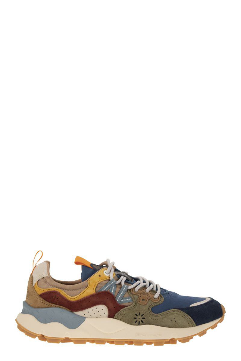 Flower Mountain Yamano 3 - Sneakers In Suede And Technical Fabric