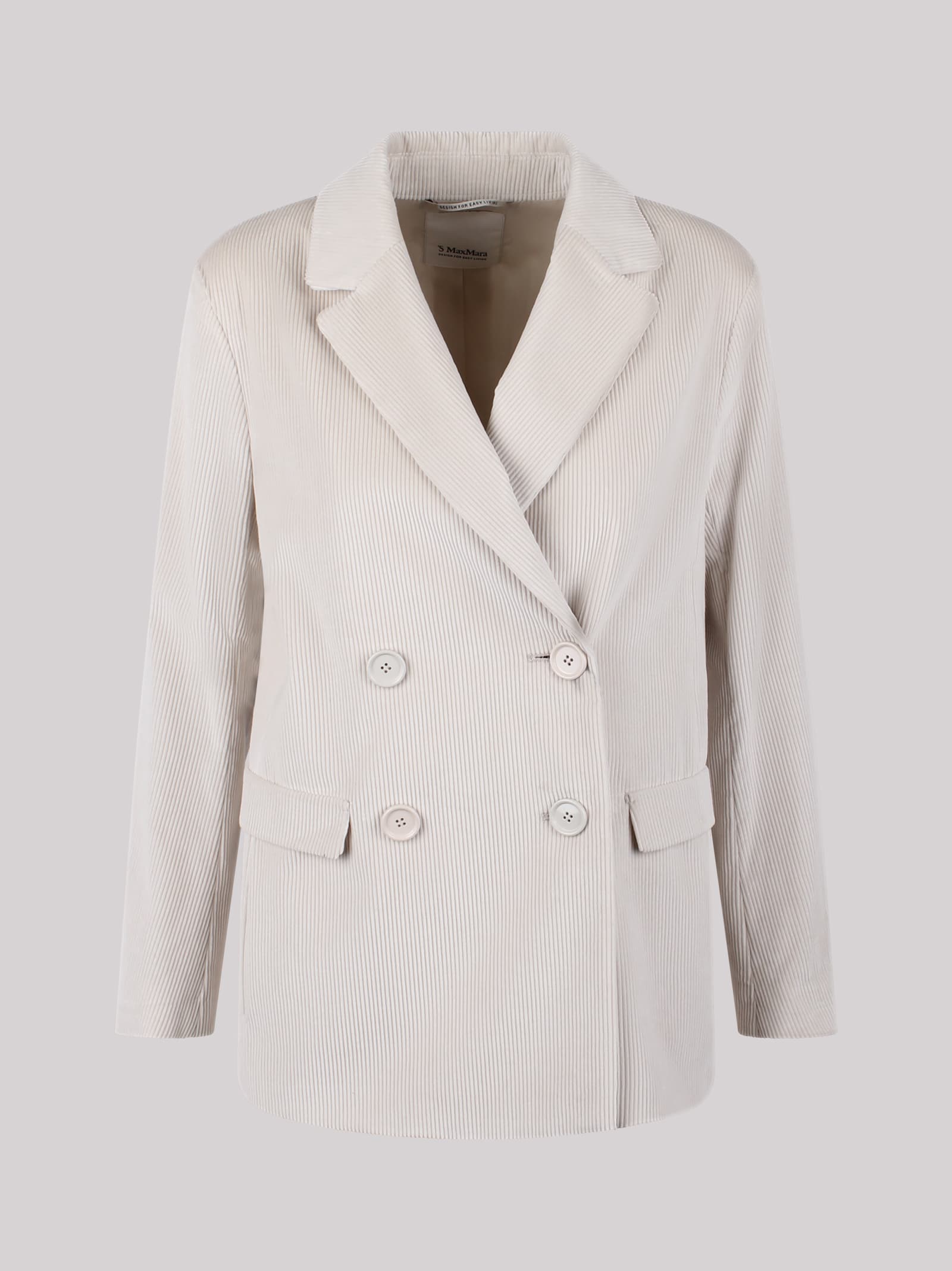 'S Max Mara Double-breasted Velvet Blazer