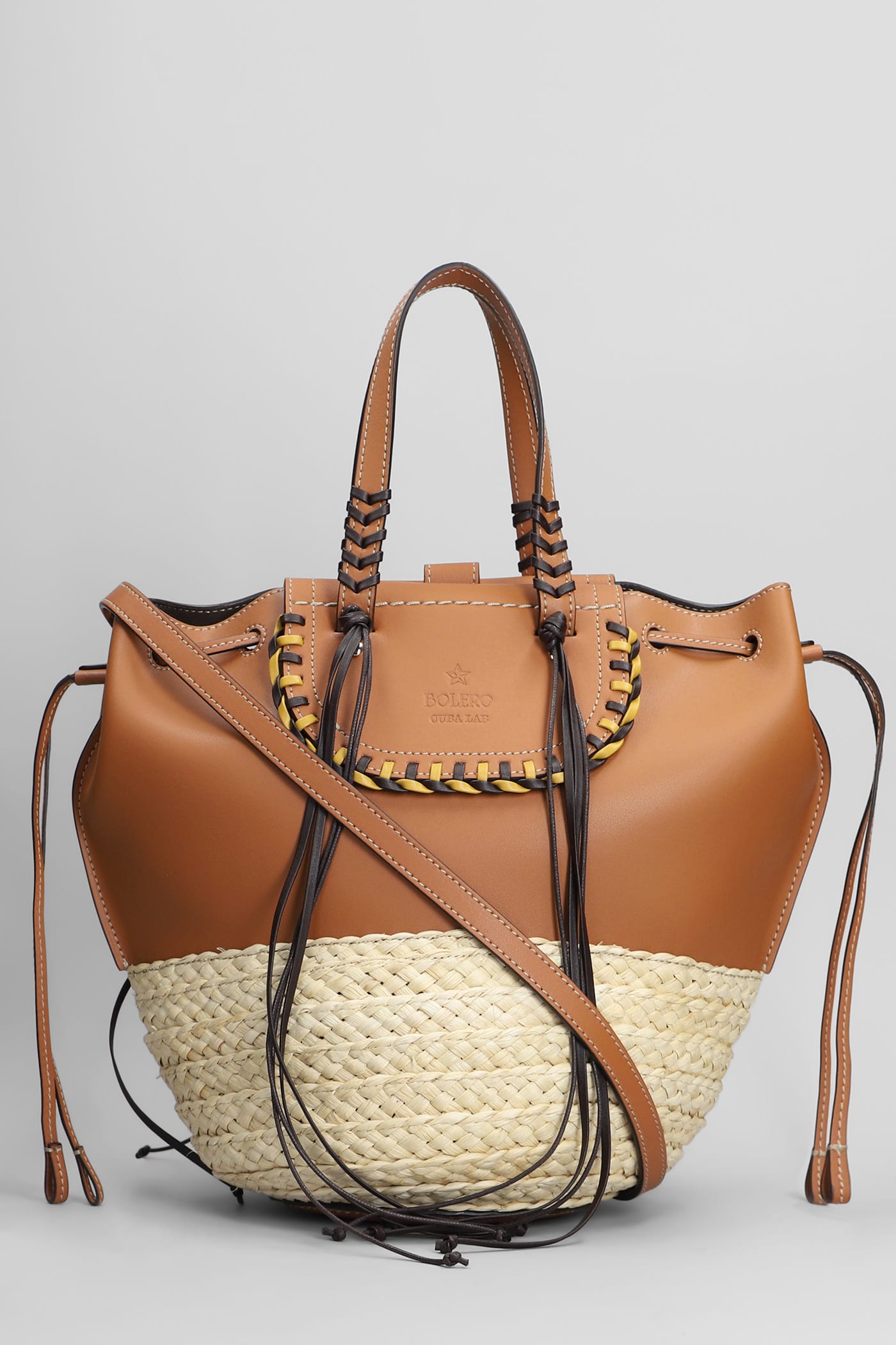 Cuba Lab Bolero Tote In Beige Raffia