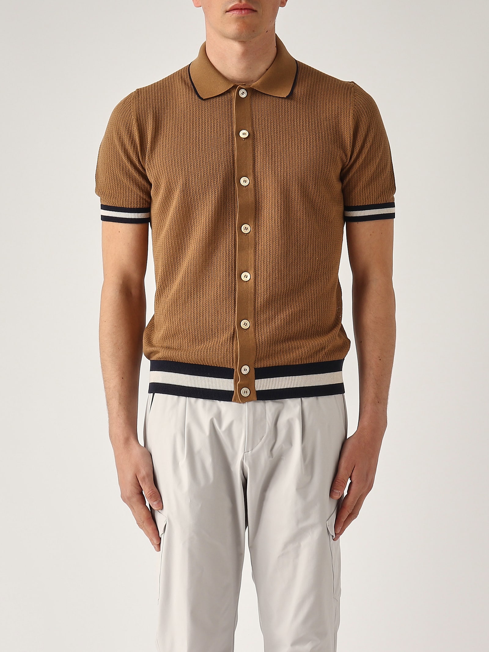 Gran Sasso Camicia M/c In Filo Shirt