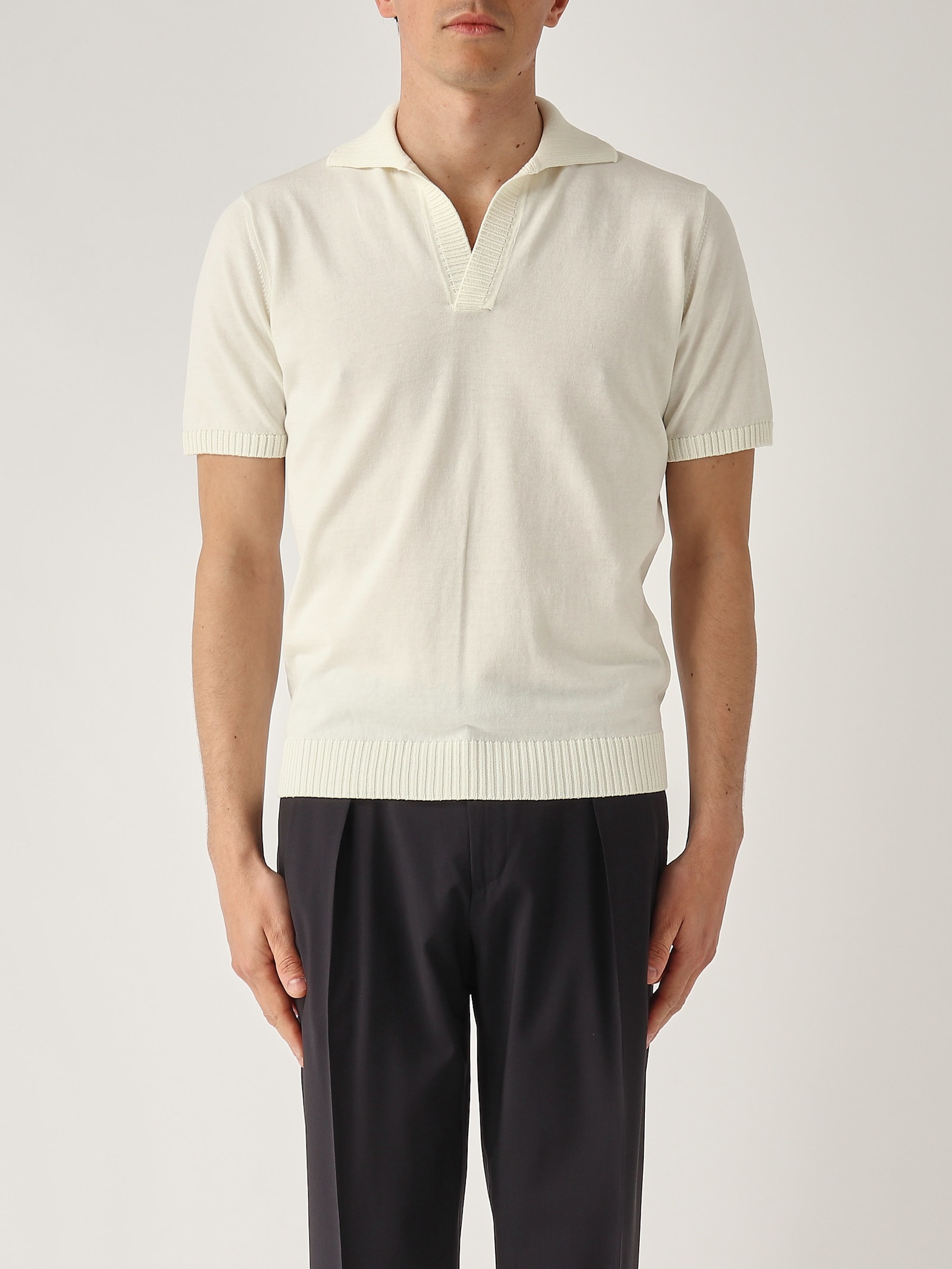 Filippo De Laurentiis Skipper M/c In Crepe Cotton Polo