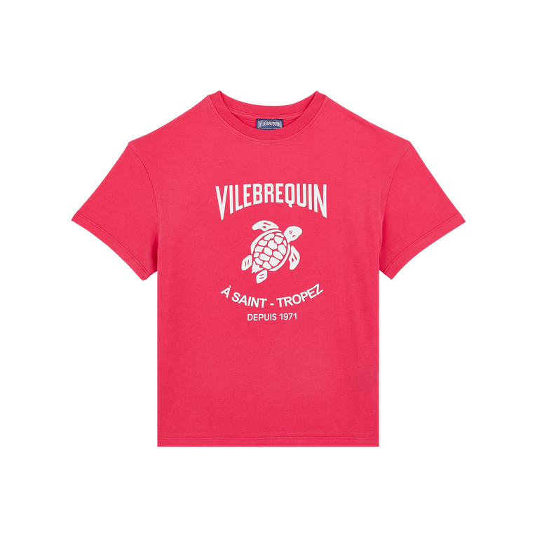 Vilebrequin Children Organic Cotton T-shirt Logo Vilebrequin - Gabin - Red - Size 6