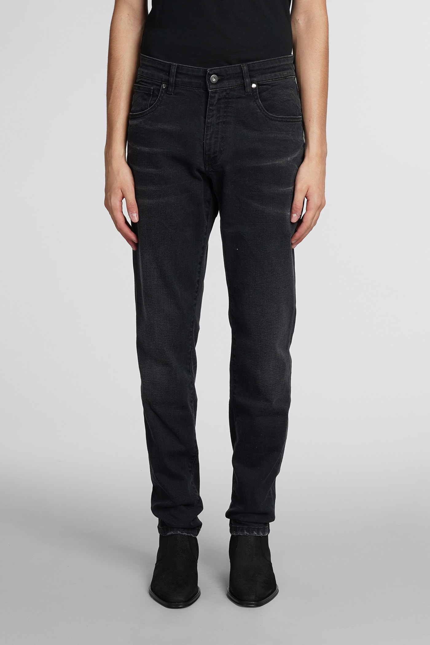 Salvatore Santoro Jeans In Black Cotton