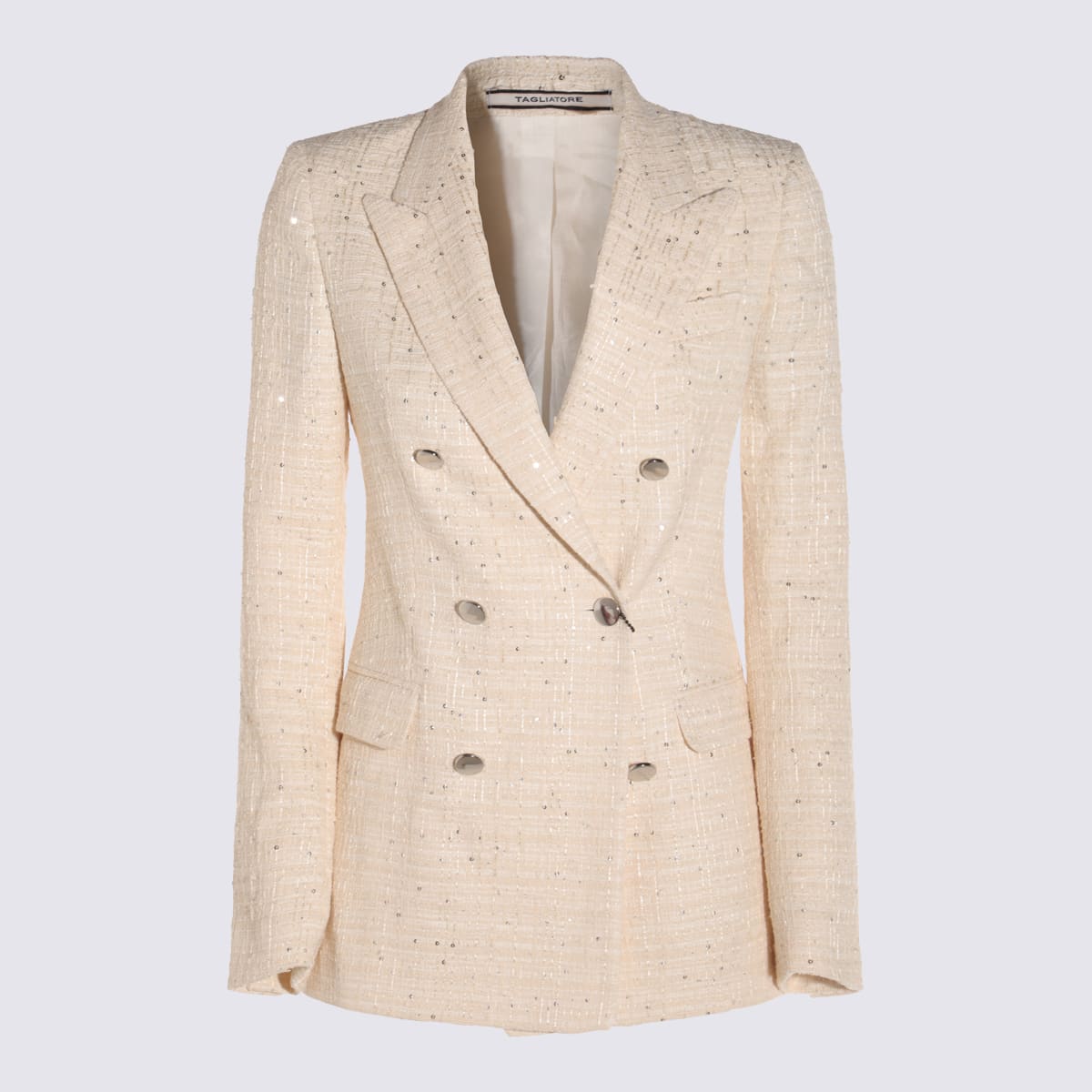 Tagliatore Ivory Cotton Blazer