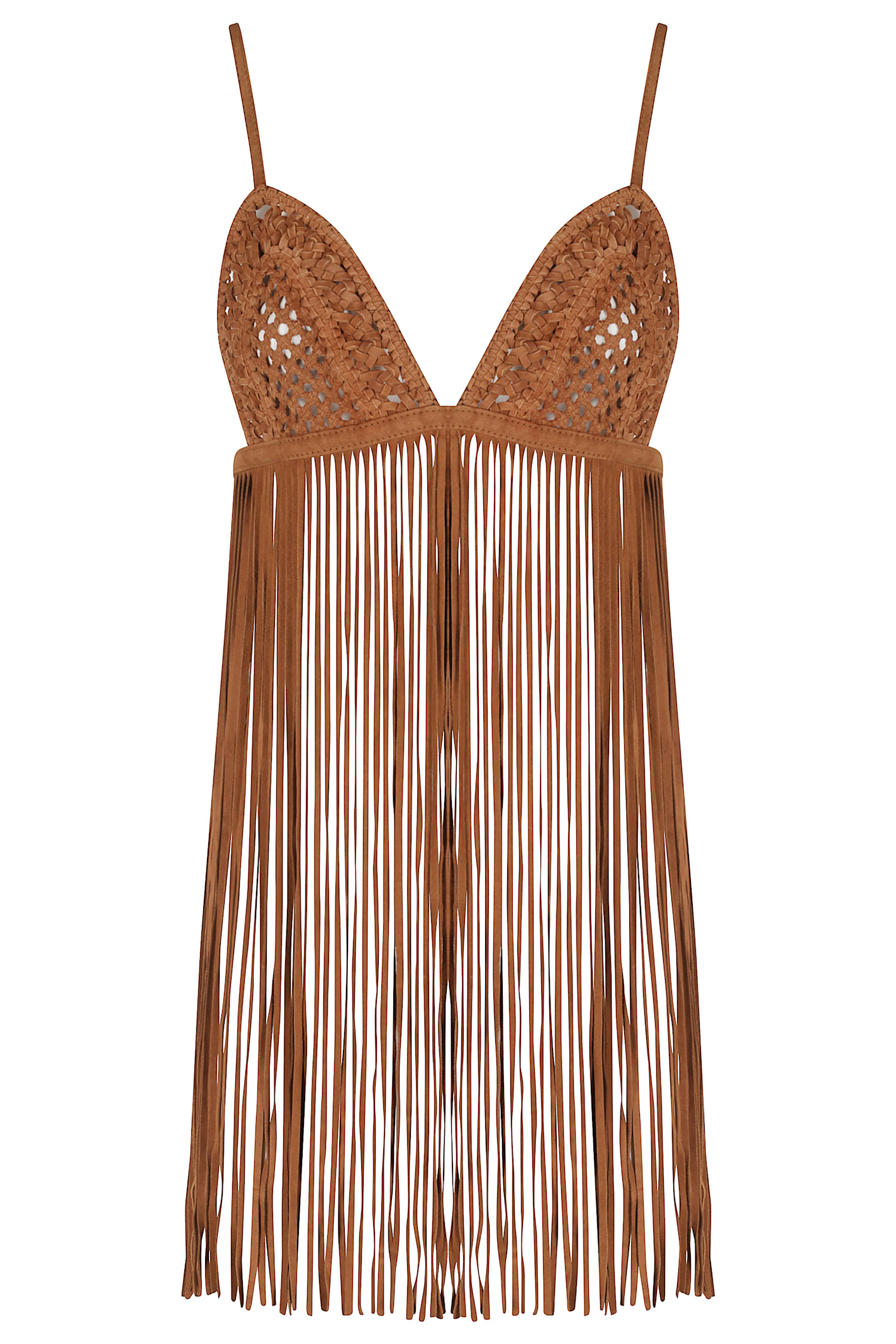 retrofete Jacinta Suede Fringe Bra