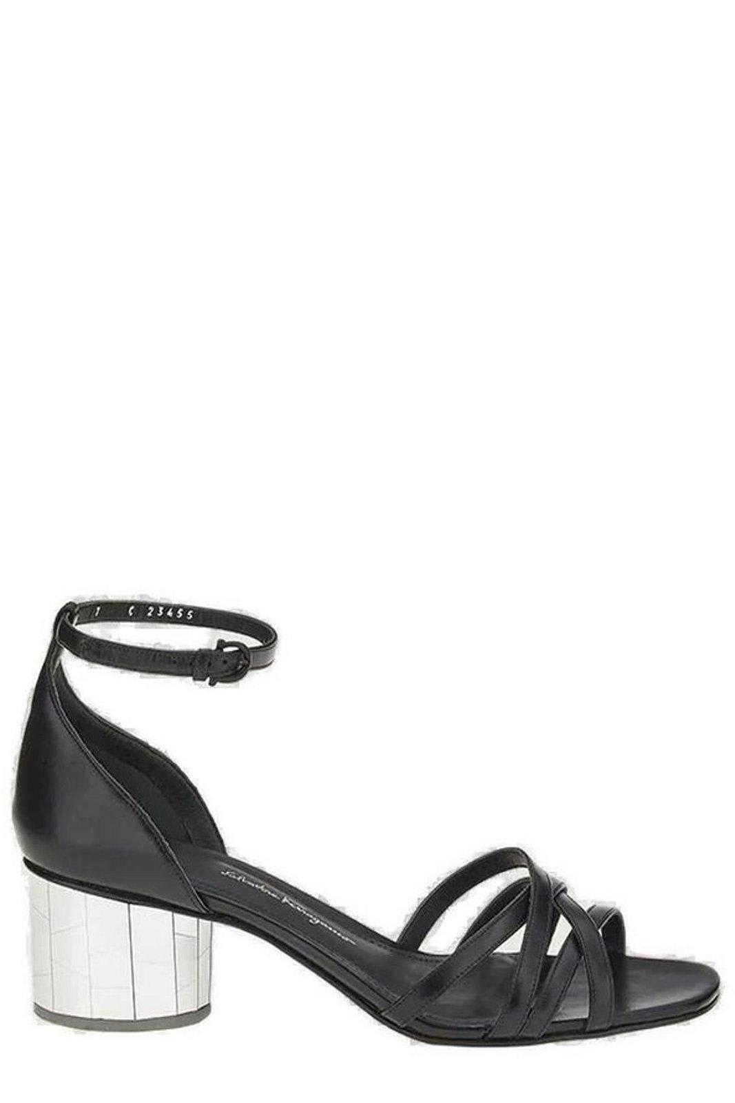 Ferragamo Buckle Strap Heeled Sandals