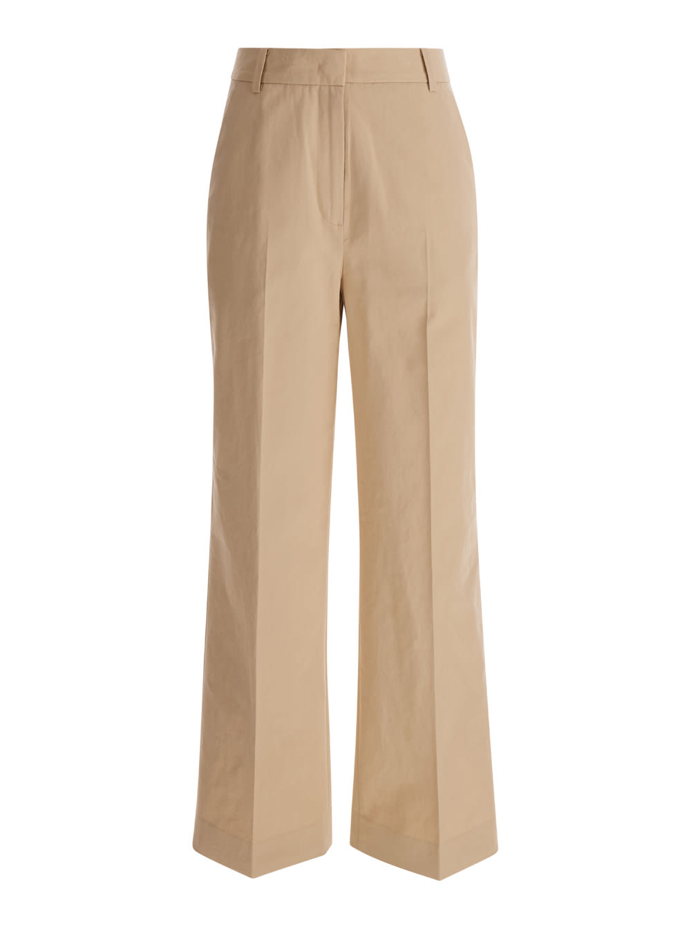 Dunst Beige Wide Leg Tailoring Pants In Cotton Blend Woman