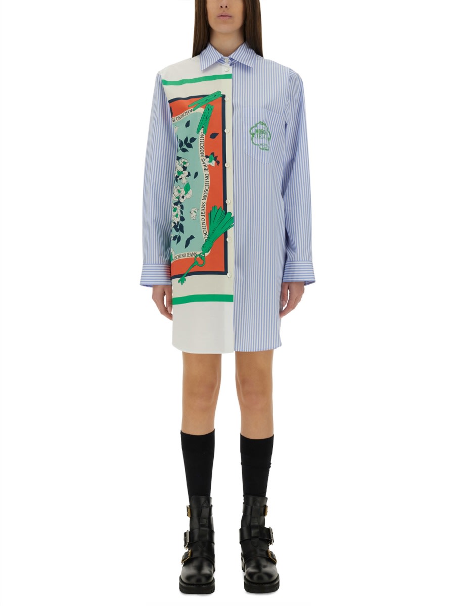 M05CH1N0 牛仔棉衬衫裙