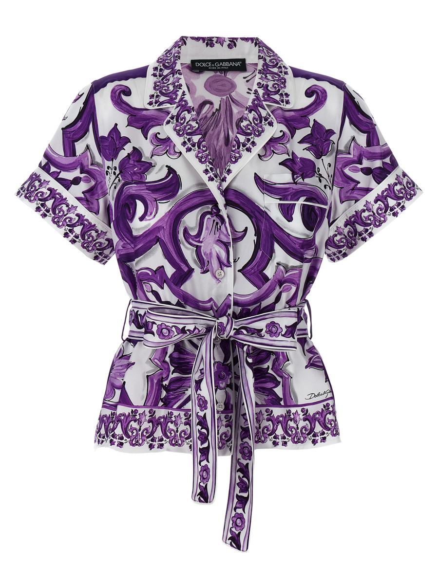 Dolce & Gabbana 'Maiolica' Print Pajama Shirt