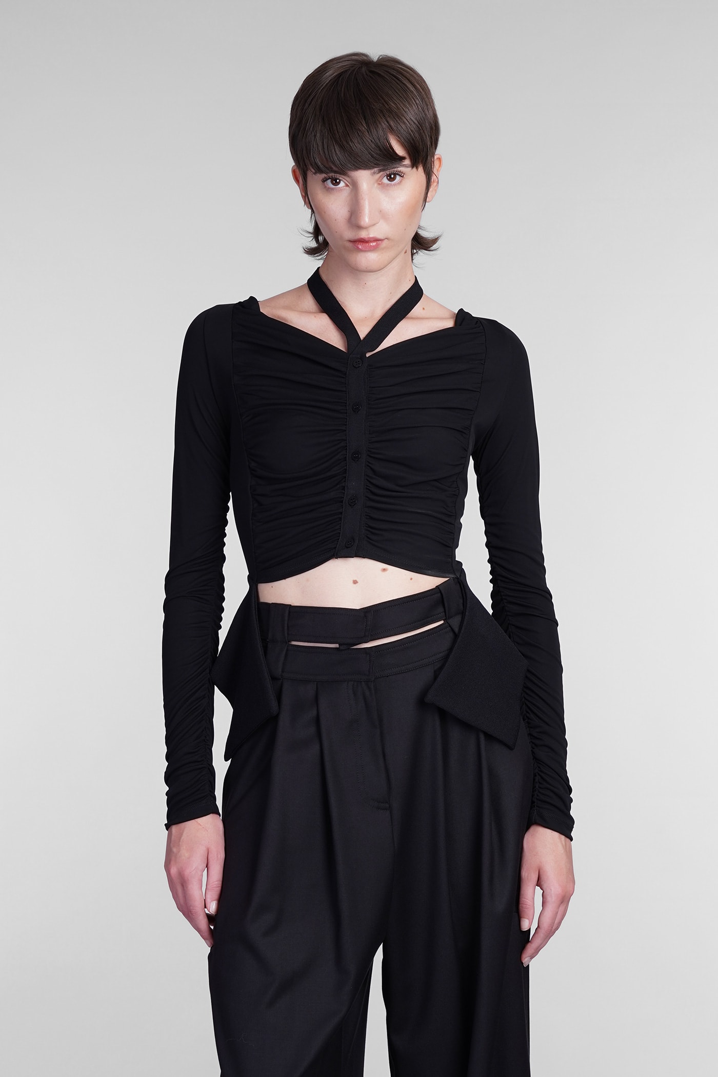 ANDREĀDAMO Topwear In Black Viscose