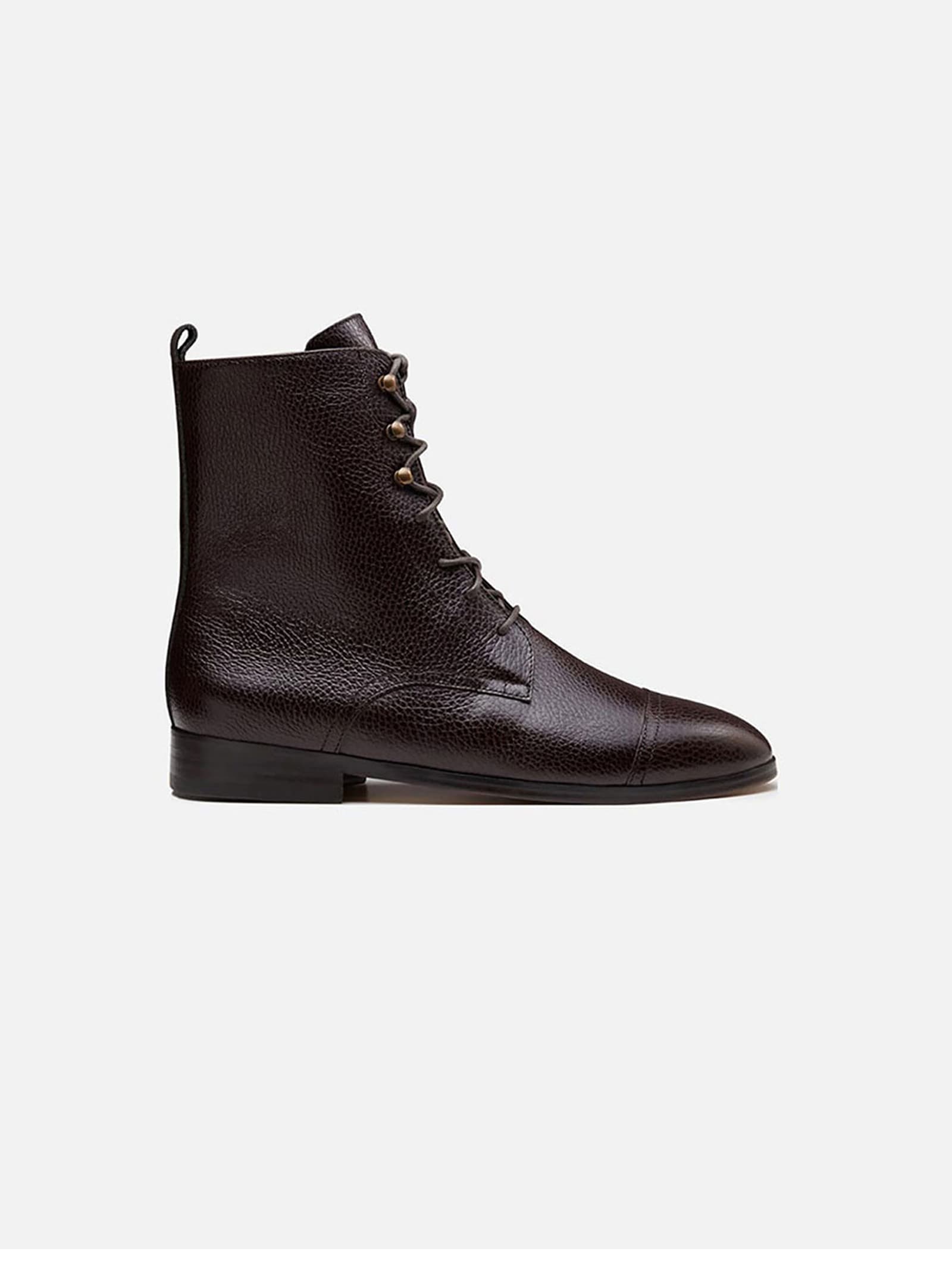 CB Made in Italy Dark Tumbled Leather Boots Eva
