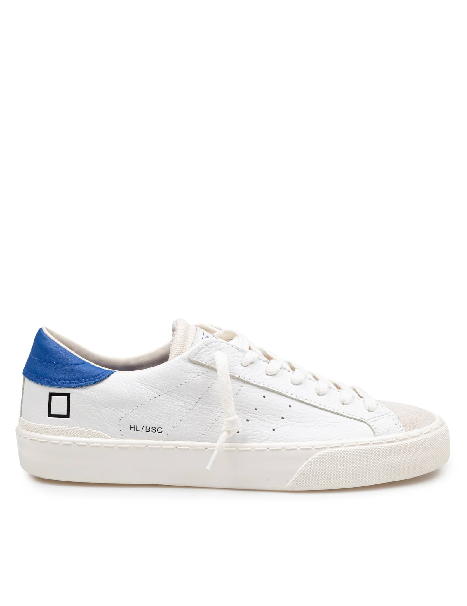 D. A.T. E. D. a.t. e Hill Low Sneakers In Leather And Suede Color White And Bluette