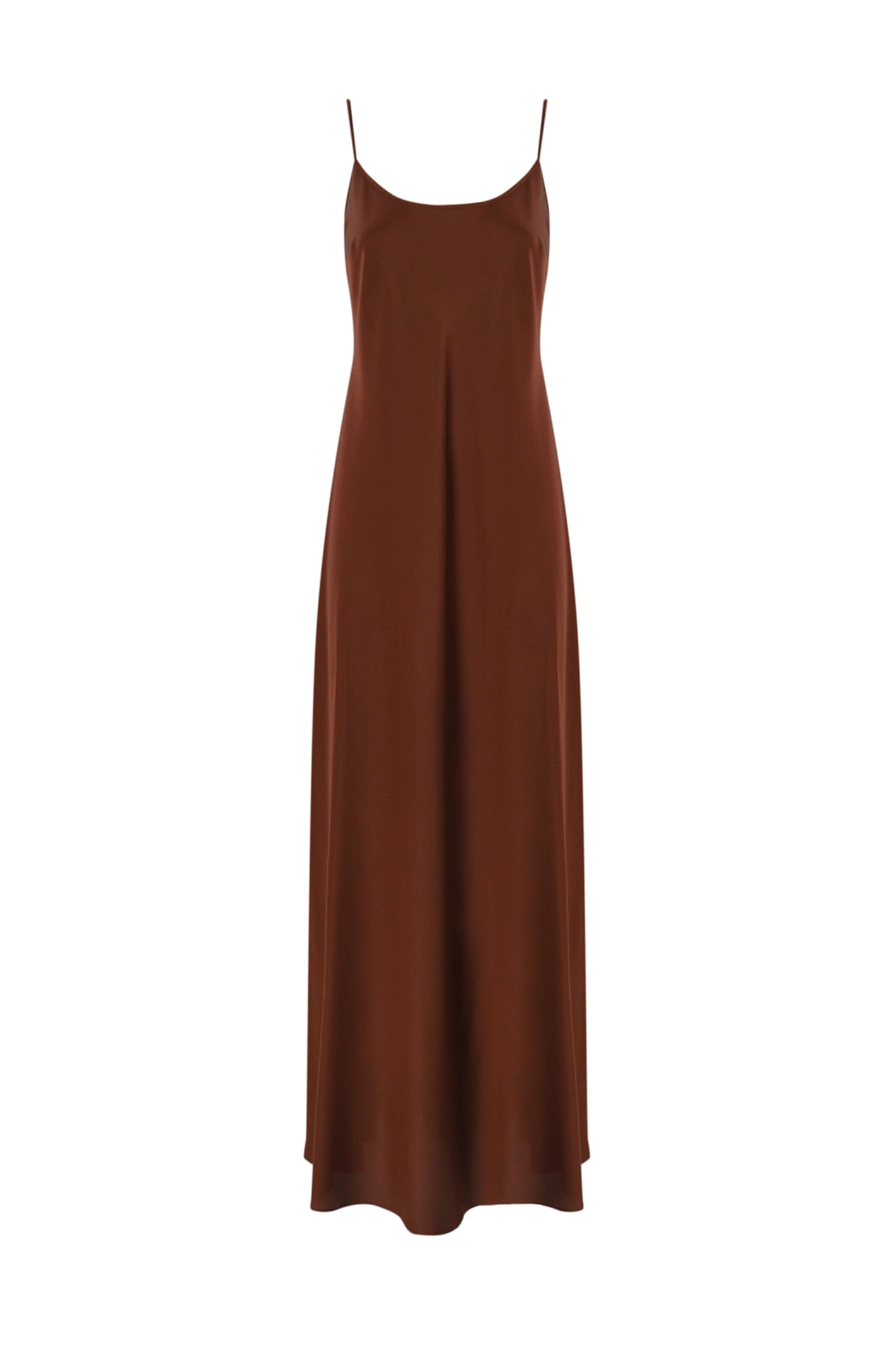 D. Exterior Satin Slip Dress