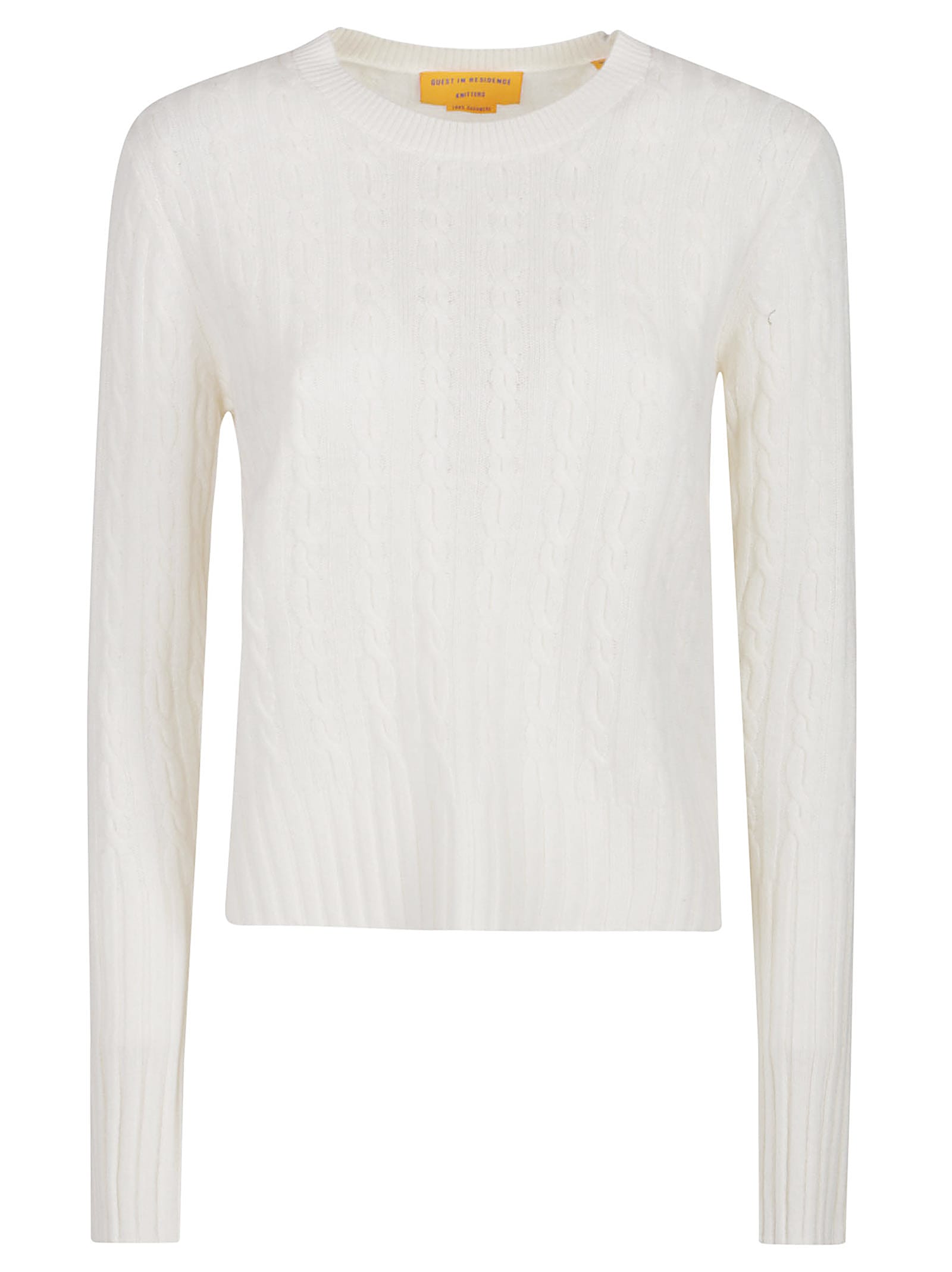 Guest in Residence Cable Shrunken Sweater