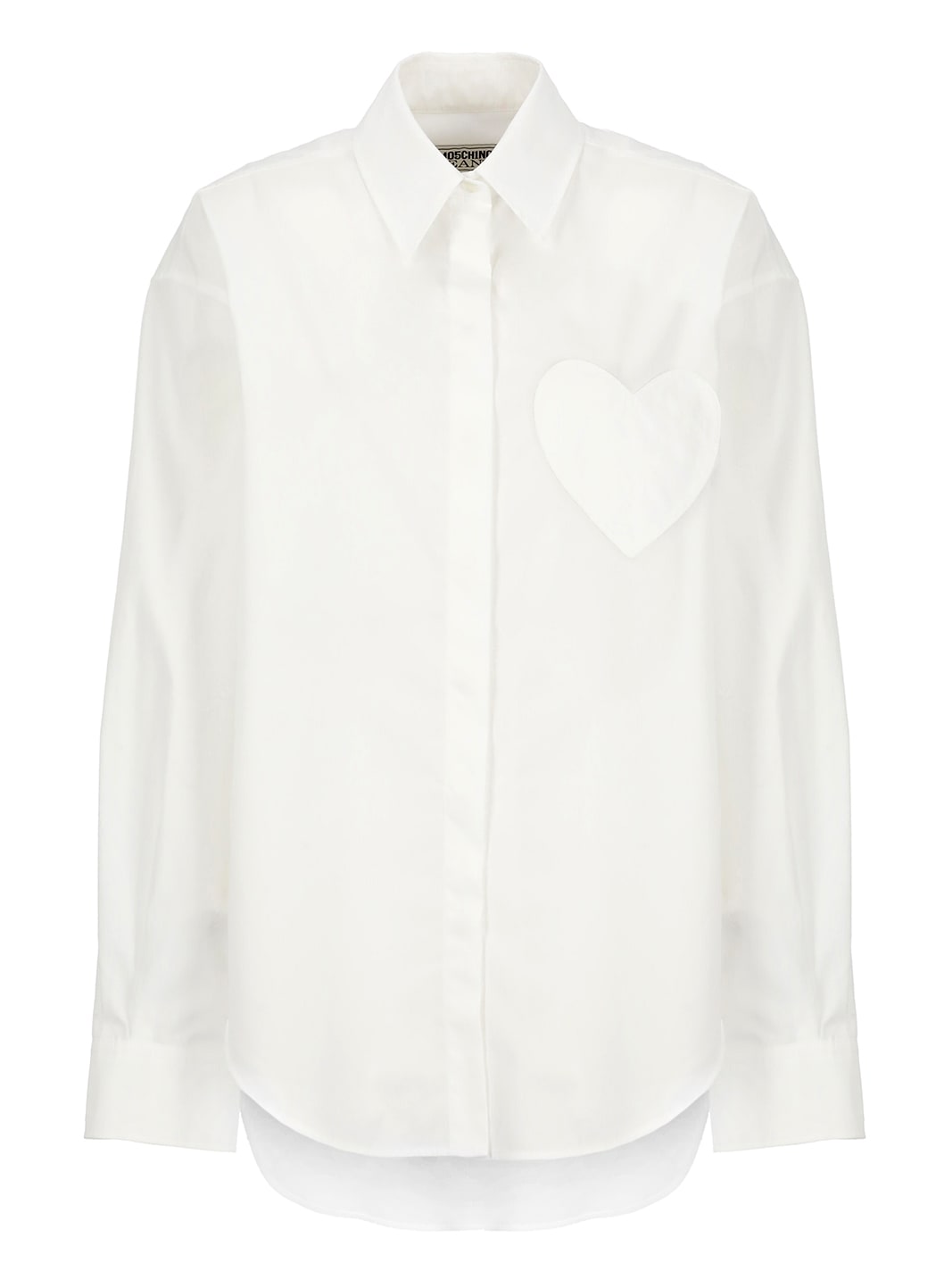 M05CH1N0 Jeans White Poplin Oversize Shirt