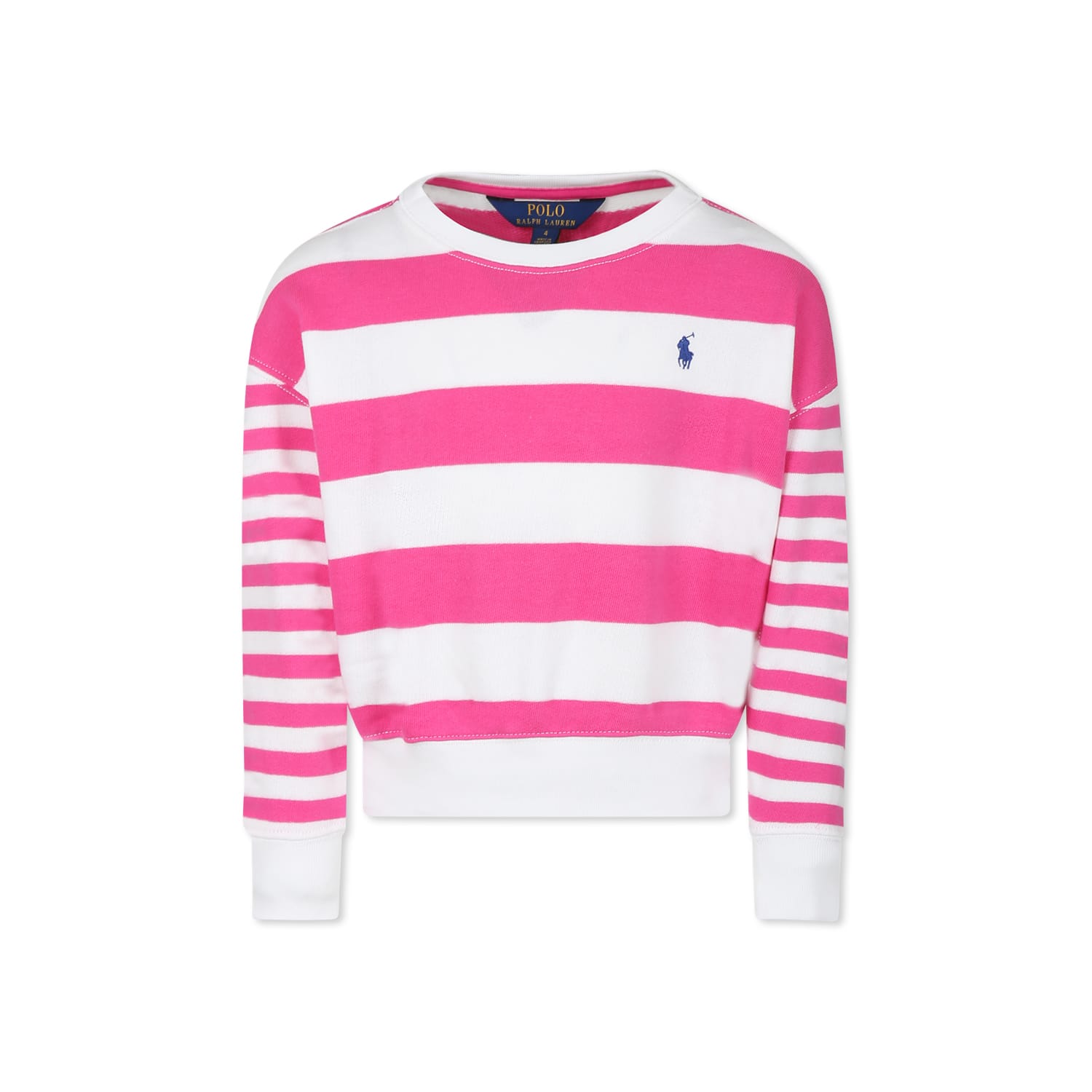 Ralph Lauren Fuchsia Sweatshirt For Girl With Horse