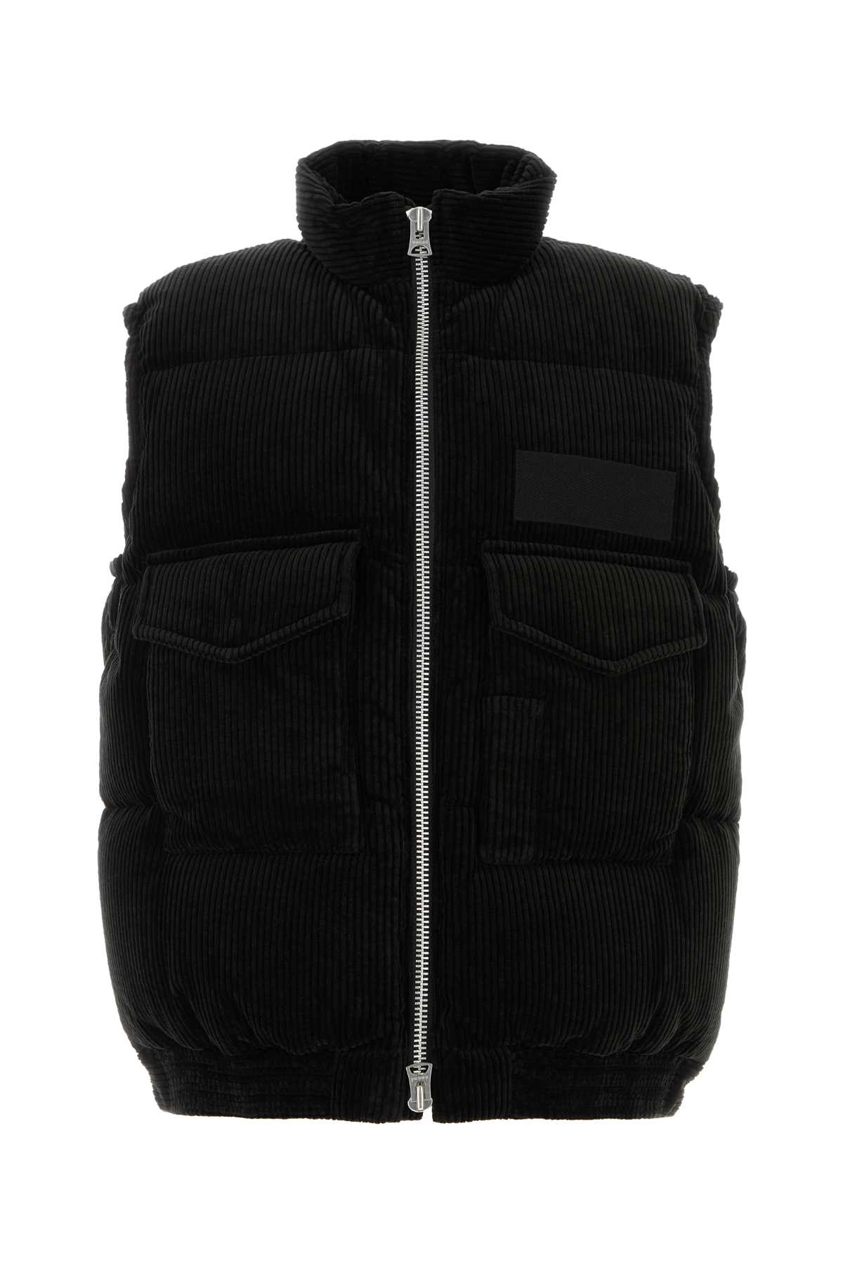Sacai Black Corduroy Down Jacket