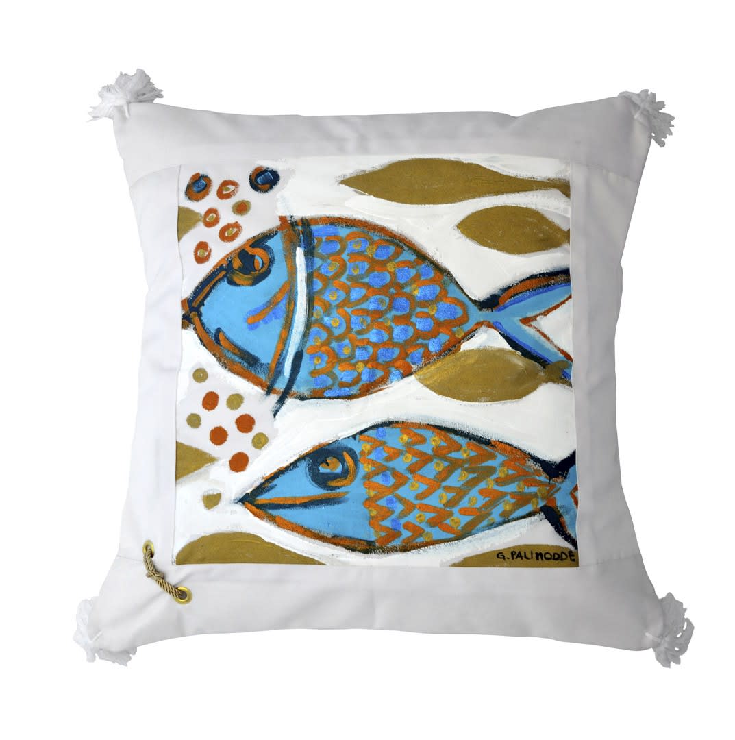 Le Botteghe su Gologone Hand Painted Cushions 100x100 Cm
