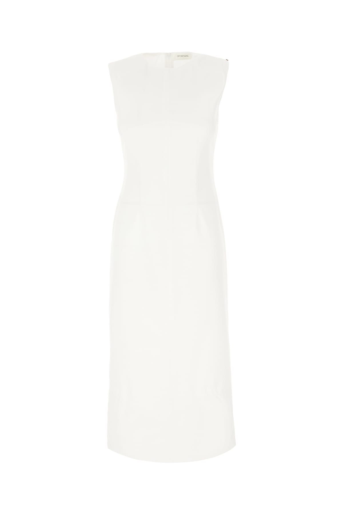 SportMax White Polyester Padded Cariddi Dress