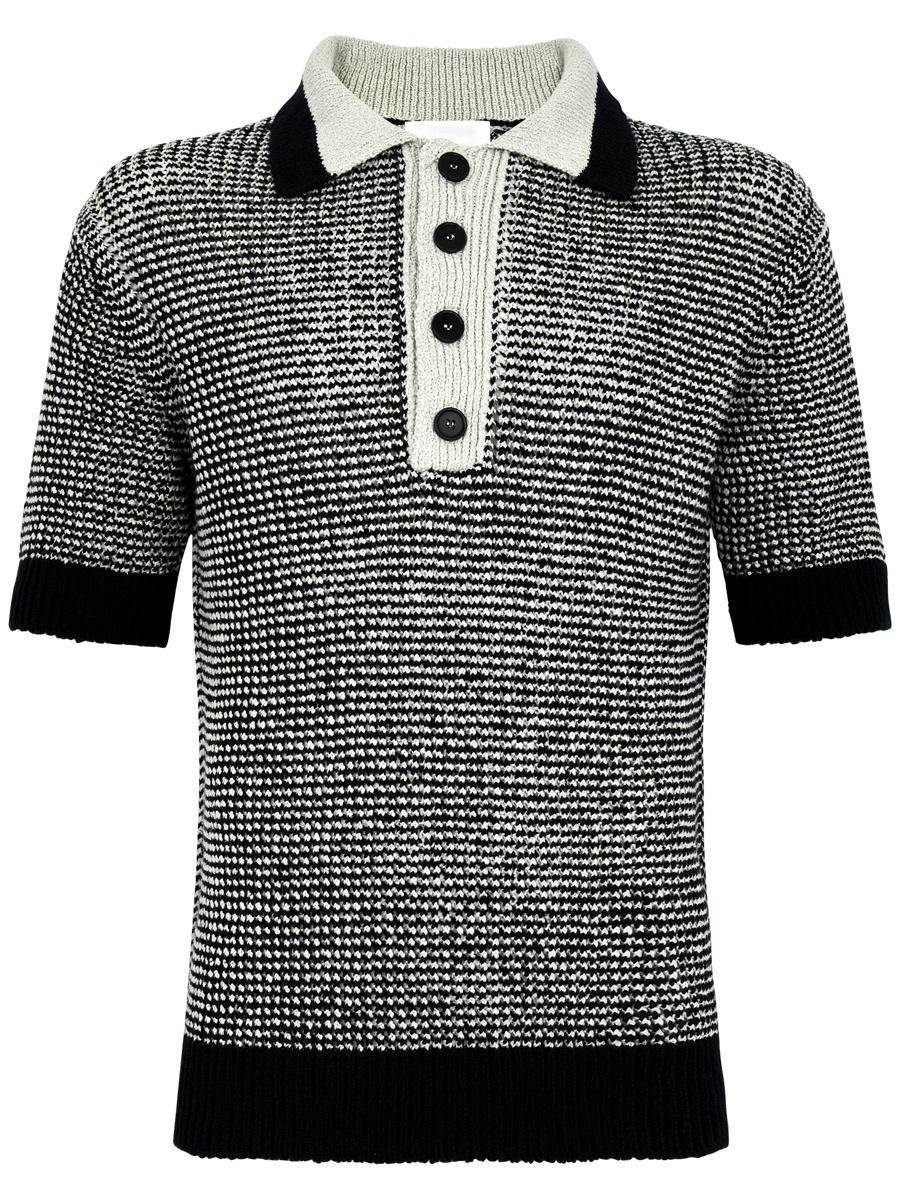 Fumagalli Black And White Knitted Polo Shirt